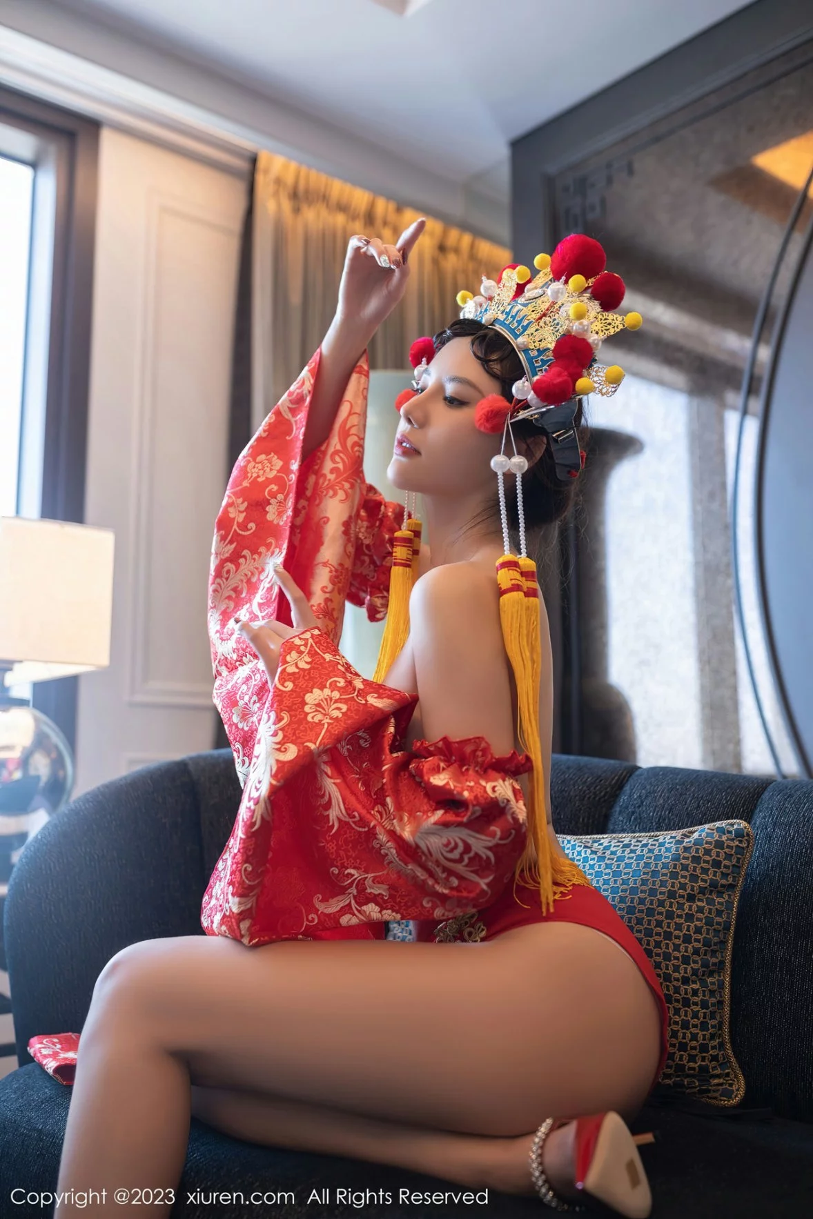 [[XiuRen秀人网]秀人网]No.6308_模特就是阿朱啊喜庆花嫁主题私房半脱露曼妙绝美身姿诱惑写真81P