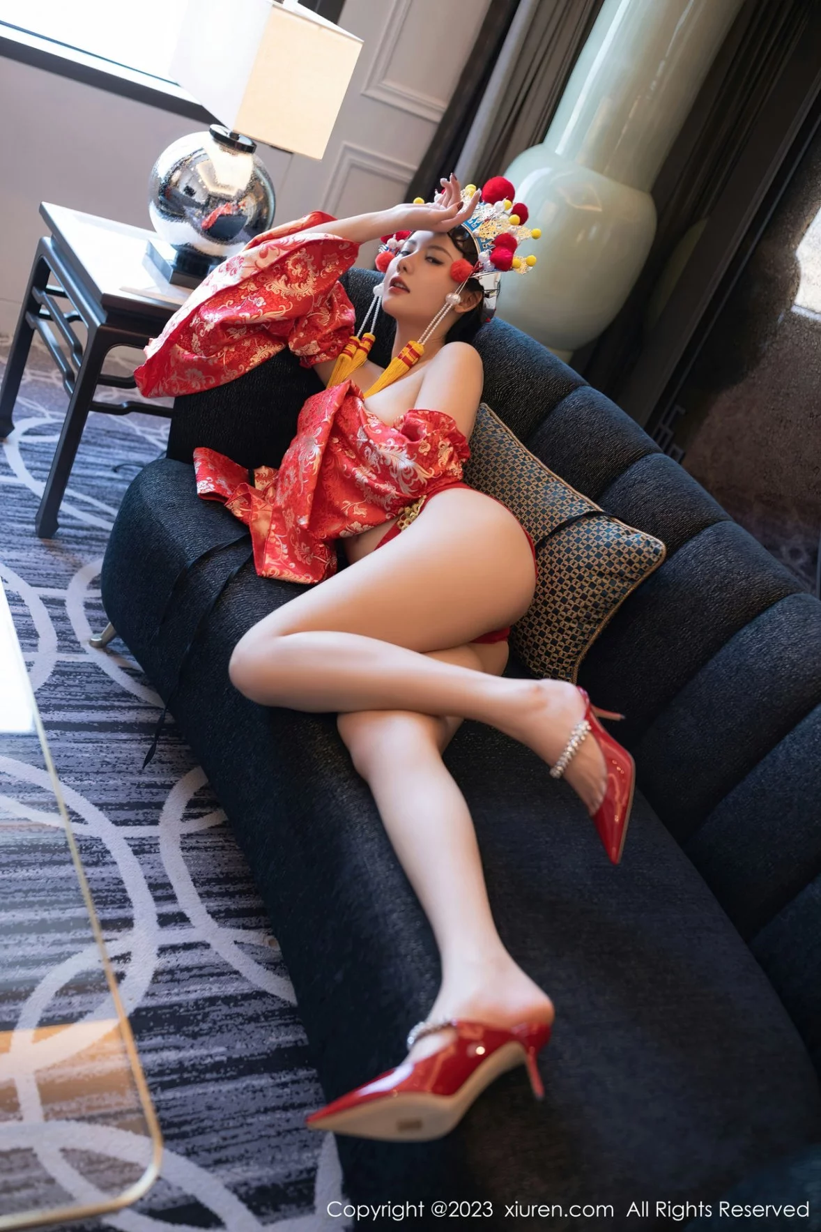 [[XiuRen秀人网]秀人网]No.6308_模特就是阿朱啊喜庆花嫁主题私房半脱露曼妙绝美身姿诱惑写真81P