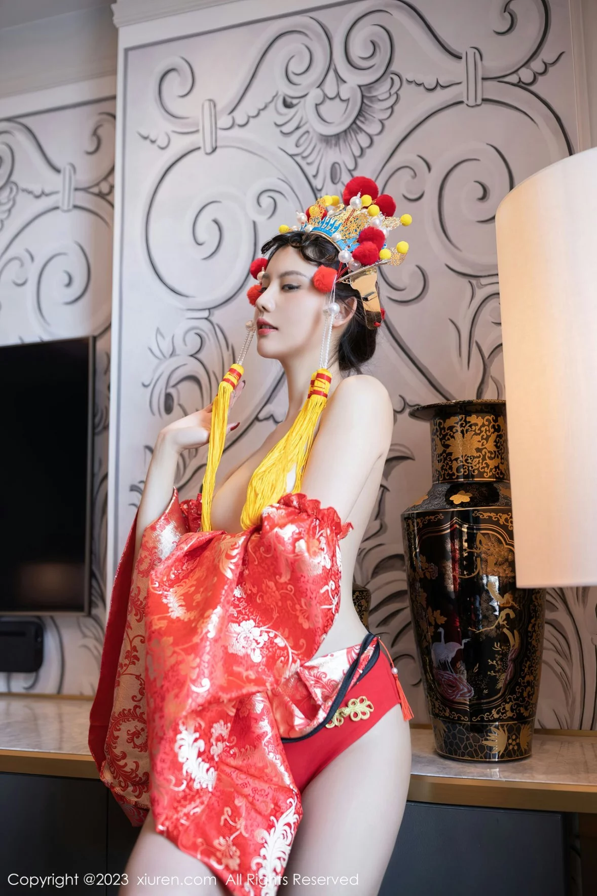 [[XiuRen秀人网]秀人网]No.6308_模特就是阿朱啊喜庆花嫁主题私房半脱露曼妙绝美身姿诱惑写真81P