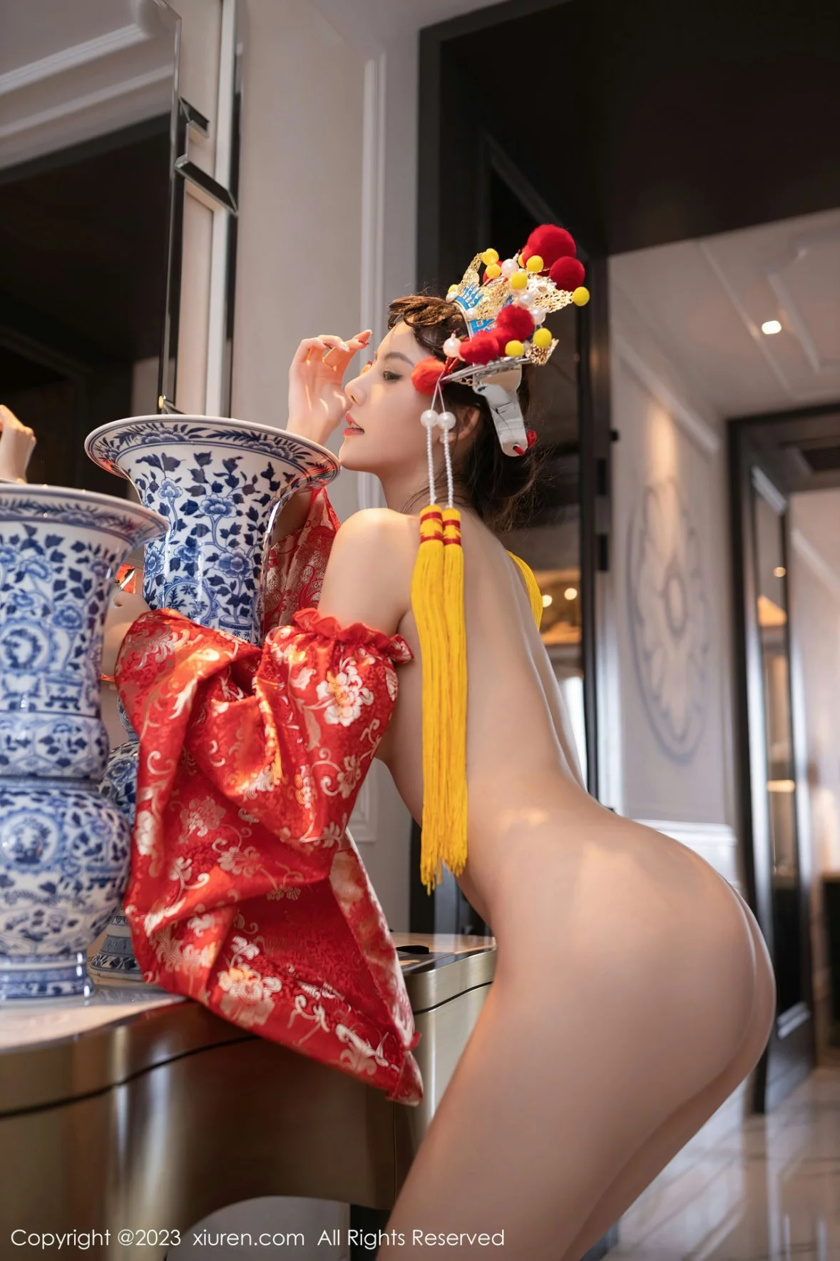 [[XiuRen秀人网]秀人网]No.6308_模特就是阿朱啊喜庆花嫁主题私房半脱露曼妙绝美身姿诱惑写真81P