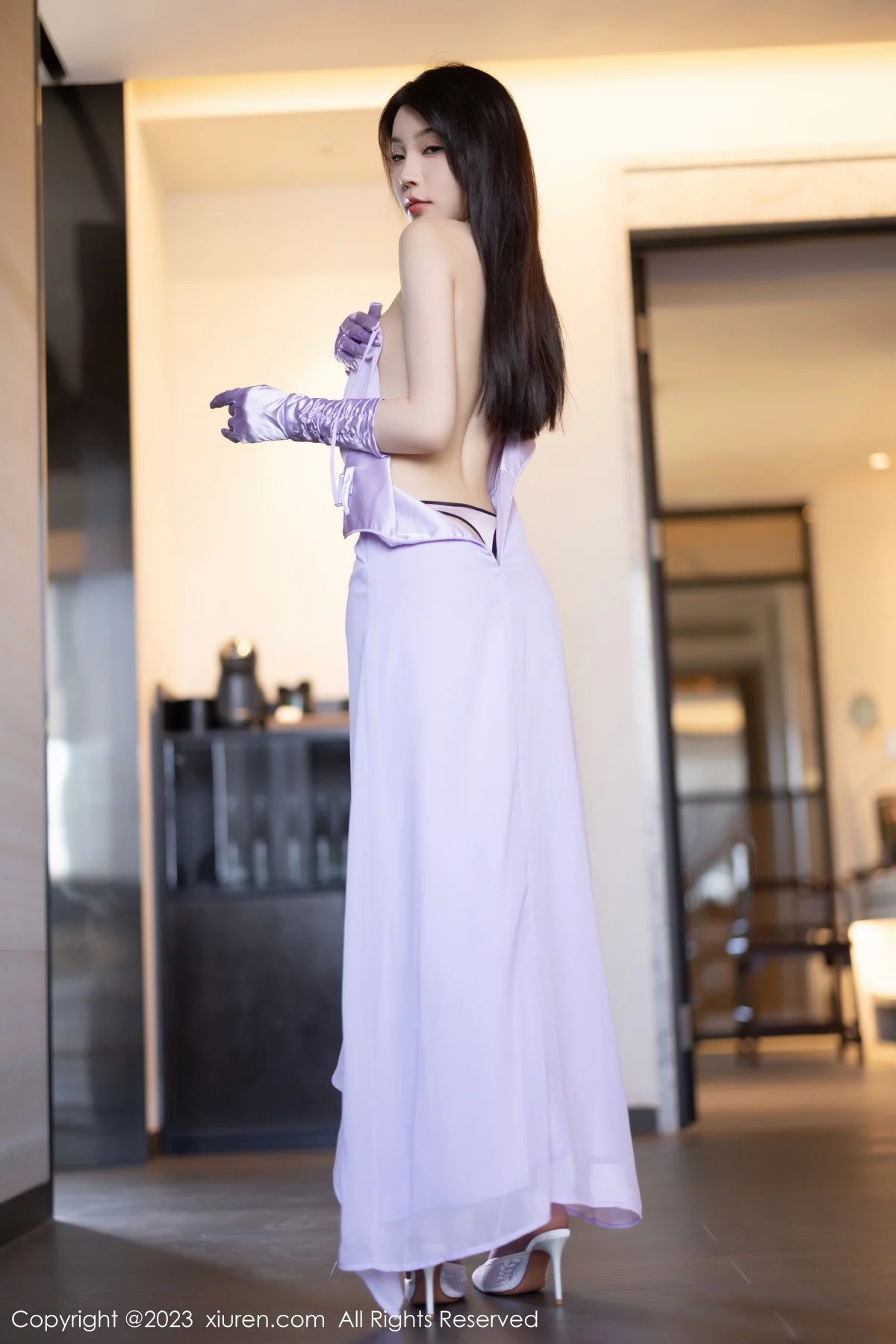 [[XiuRen秀人网]秀人网]No.6324_女神徐莉芝Booty淡紫色连衣长裙+淡蓝色网格内衣惹火诱惑写真81P