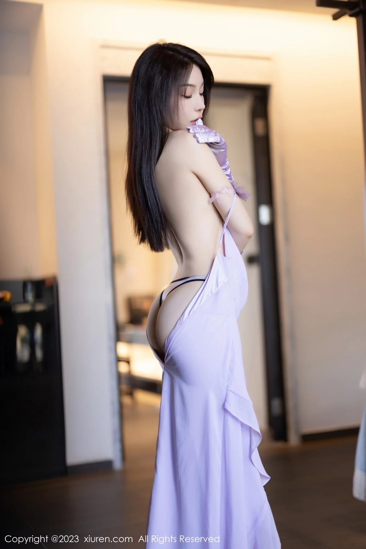 [[XiuRen秀人网]秀人网]No.6324_女神徐莉芝Booty淡紫色连衣长裙+淡蓝色网格内衣惹火诱惑写真81P