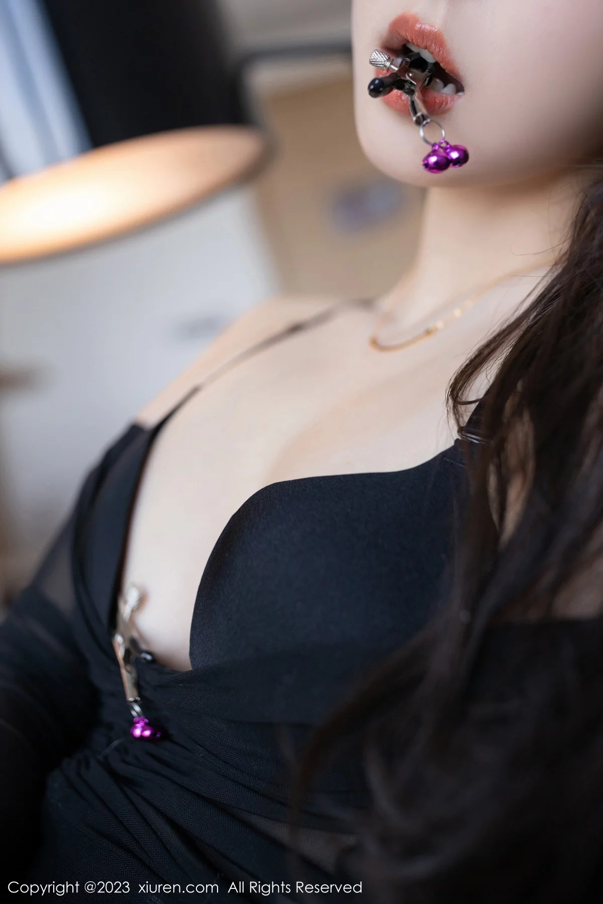 [[XiuRen秀人网]秀人网]No.6442_模特唐安琪黑色轻透网纱衣配黑皮短裙露黑色内衣完美诱惑写真82P