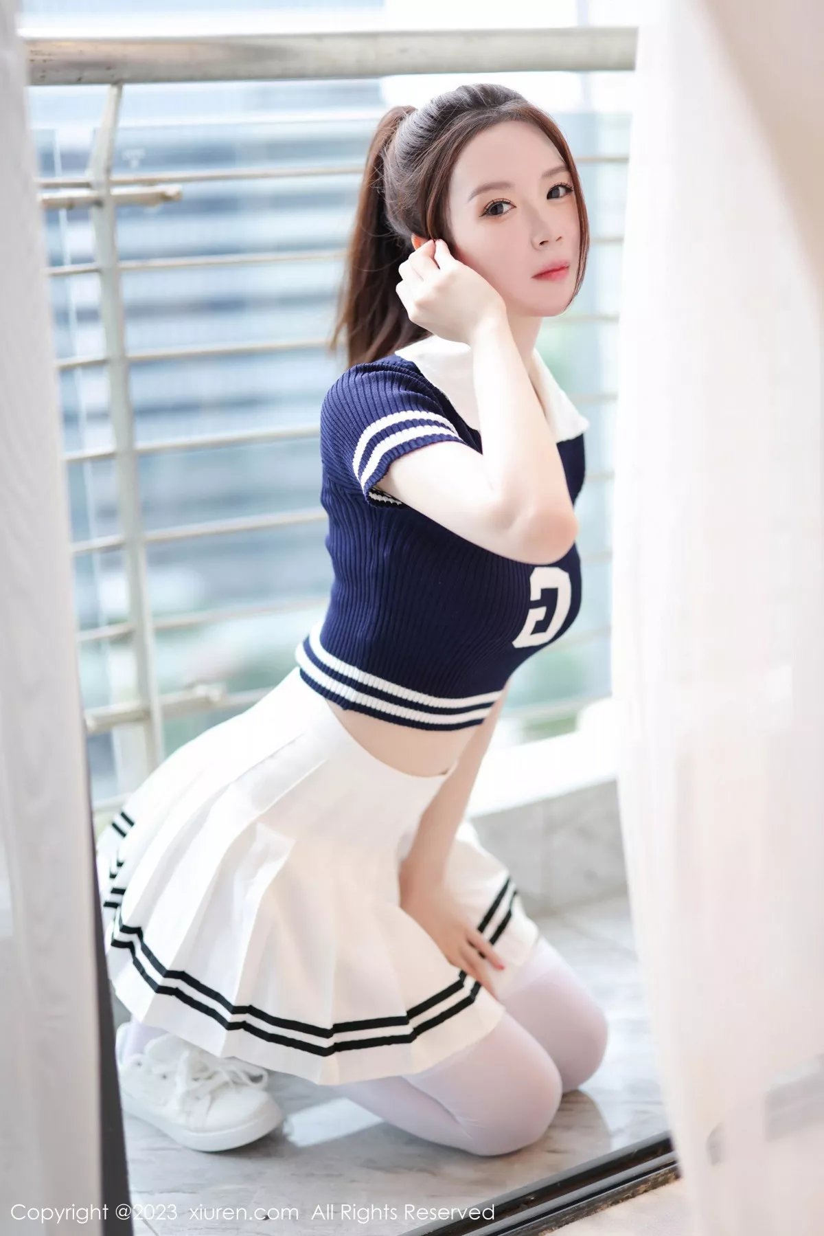 [[XiuRen秀人网]秀人网]No.7416_模特梦心玥性感运动服饰穿搭粉色蕾丝内衣配白丝袜迷人诱惑写真81P