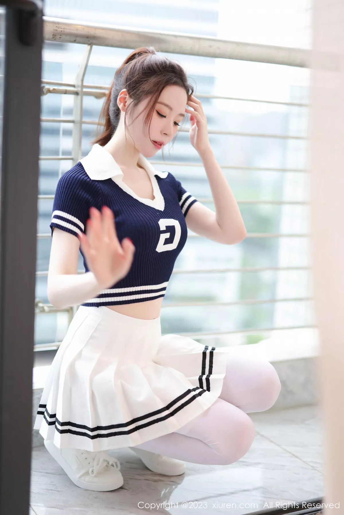 [[XiuRen秀人网]秀人网]No.7416_模特梦心玥性感运动服饰穿搭粉色蕾丝内衣配白丝袜迷人诱惑写真81P