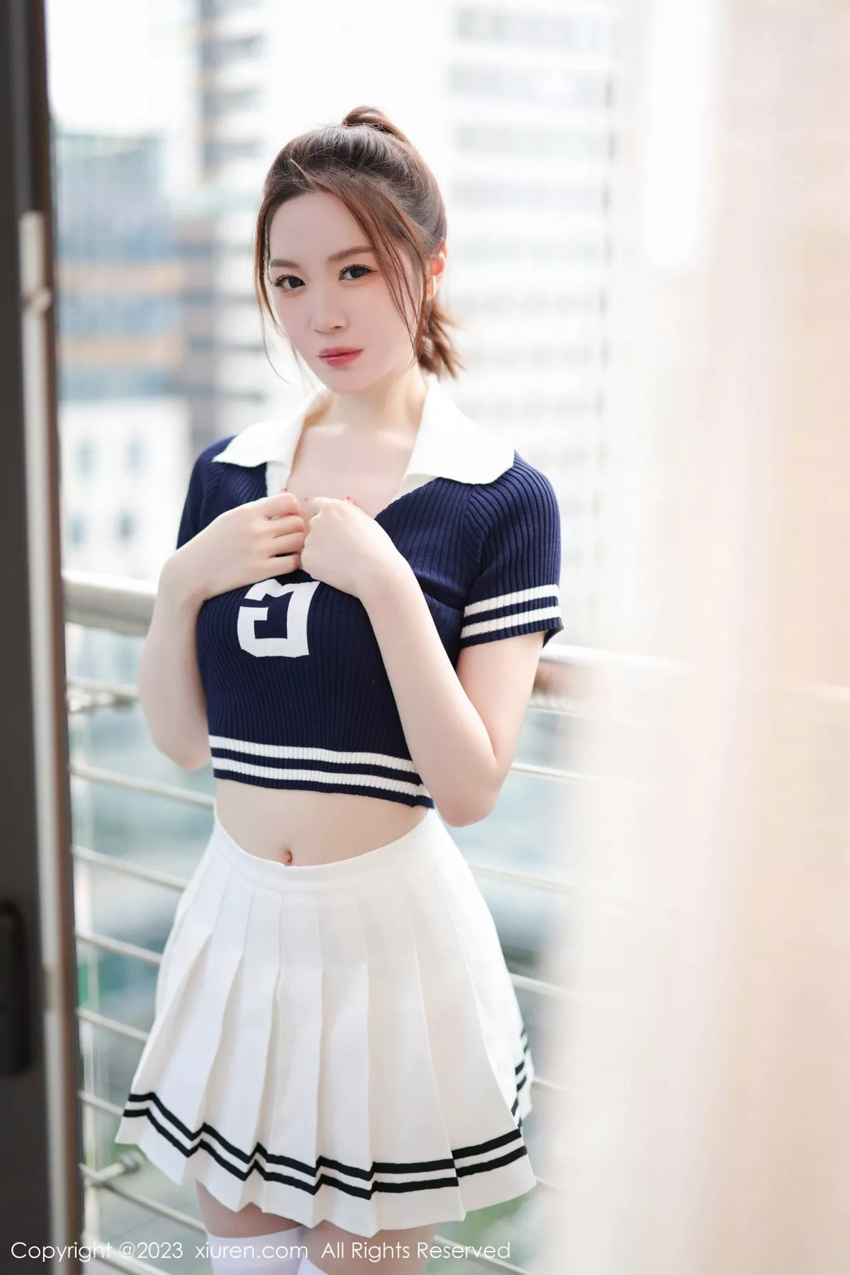 [[XiuRen秀人网]秀人网]No.7416_模特梦心玥性感运动服饰穿搭粉色蕾丝内衣配白丝袜迷人诱惑写真81P