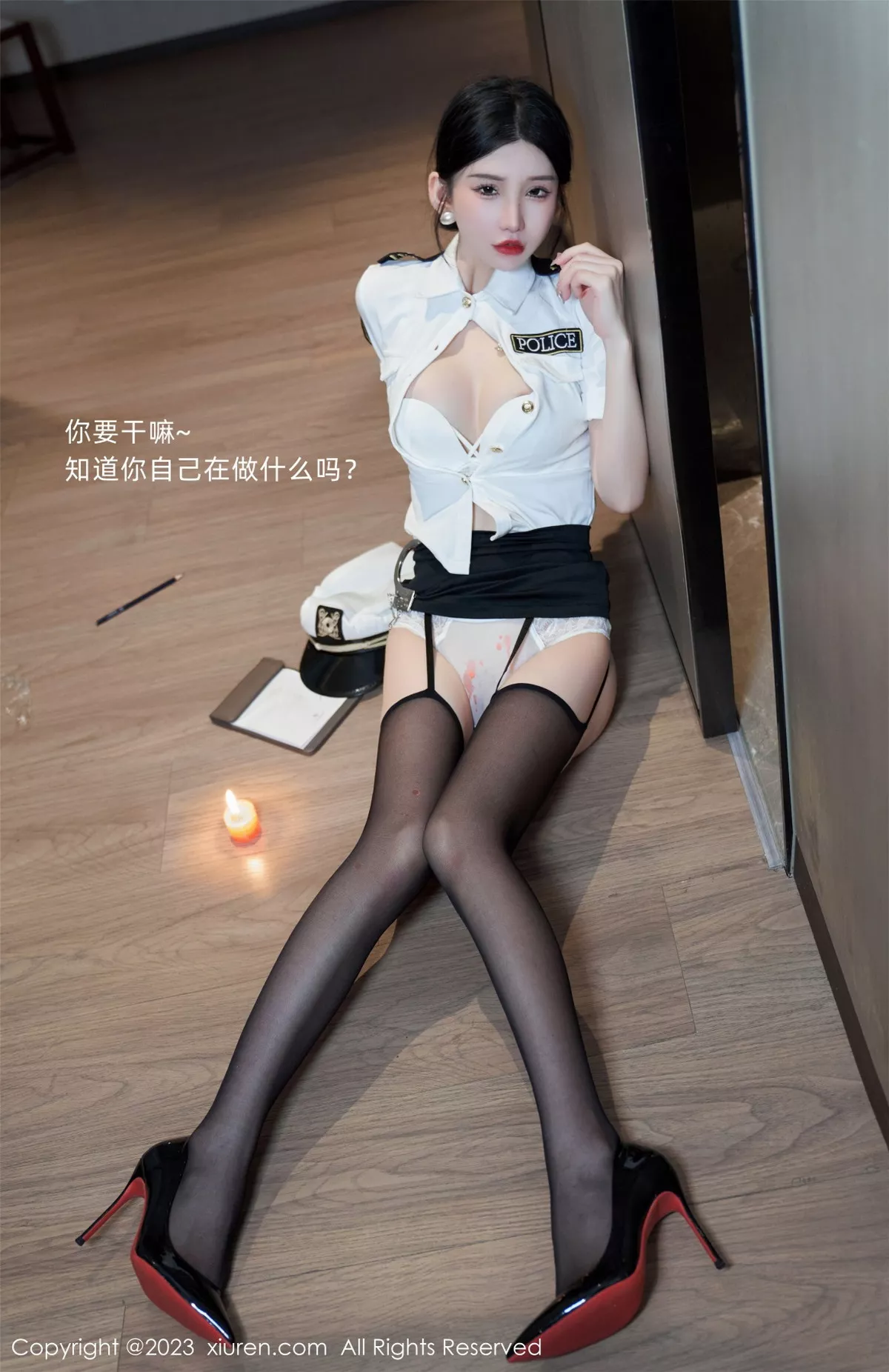 [[XiuRen秀人网]秀人网]No.7430_女神周于希Sally搜查官主题性感白色内衣配黑丝吊袜诱惑写真111P