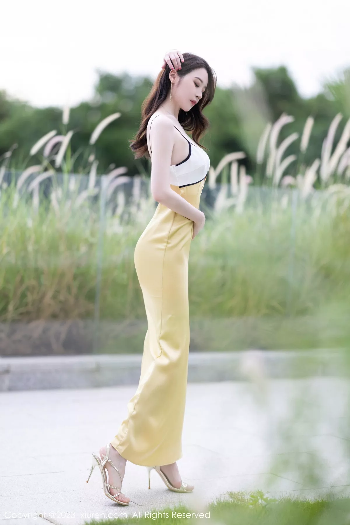 [[XiuRen秀人网]秀人网]No.7444_模特梦心玥性感轻透薄纱内衣配肉丝袜秀高挑曼妙身姿迷人写真87P