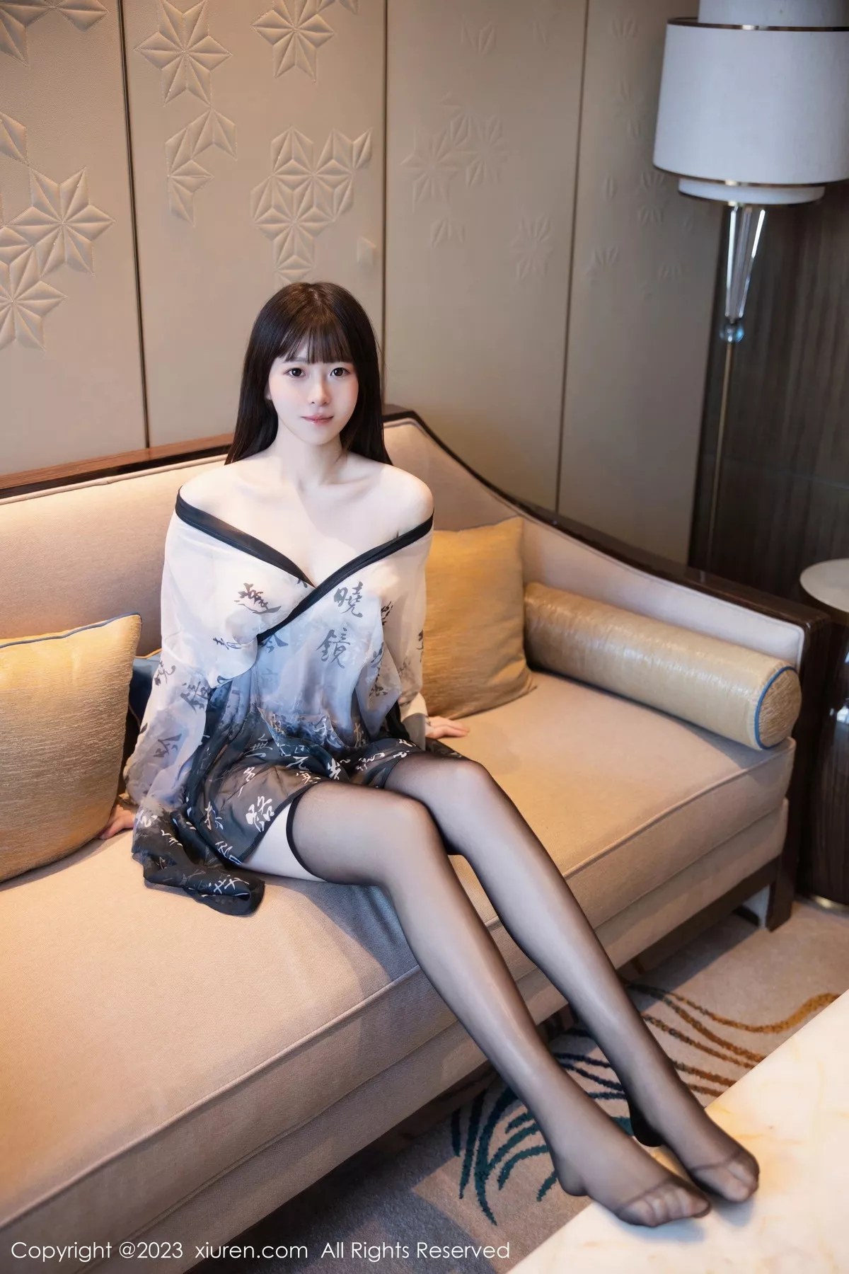 [[XiuRen秀人网]秀人网]No.7459_模特林悠悠性感黑白薄纱古装服饰配黑丝袜秀曼妙身姿诱惑写真84P