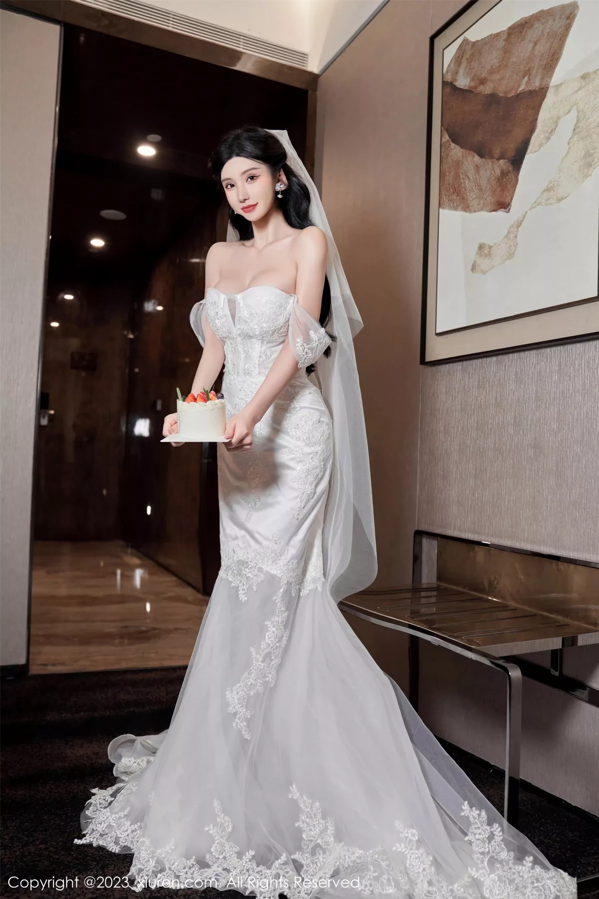 [[XiuRen秀人网]秀人网]No.7463_女神周于希Sally性感白色婚纱+白色蕾丝情趣服饰完美诱惑写真100P