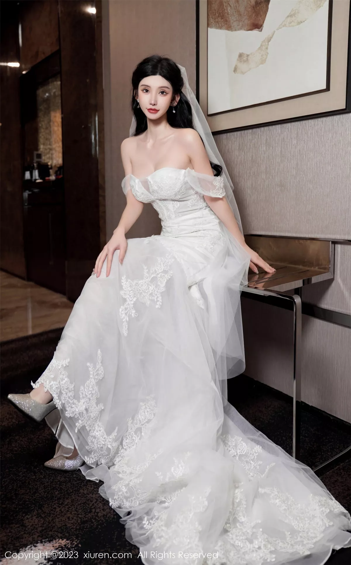 [[XiuRen秀人网]秀人网]No.7463_女神周于希Sally性感白色婚纱+白色蕾丝情趣服饰完美诱惑写真100P