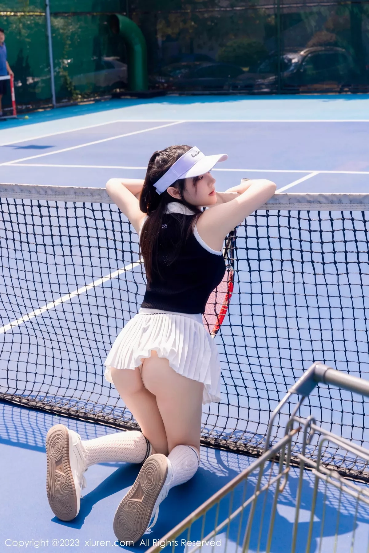 [[XiuRen秀人网]秀人网]No.7467_模特豆瓣酱性感白色短裙网球运动服饰秀翘臀美腿撩人诱惑写真80P