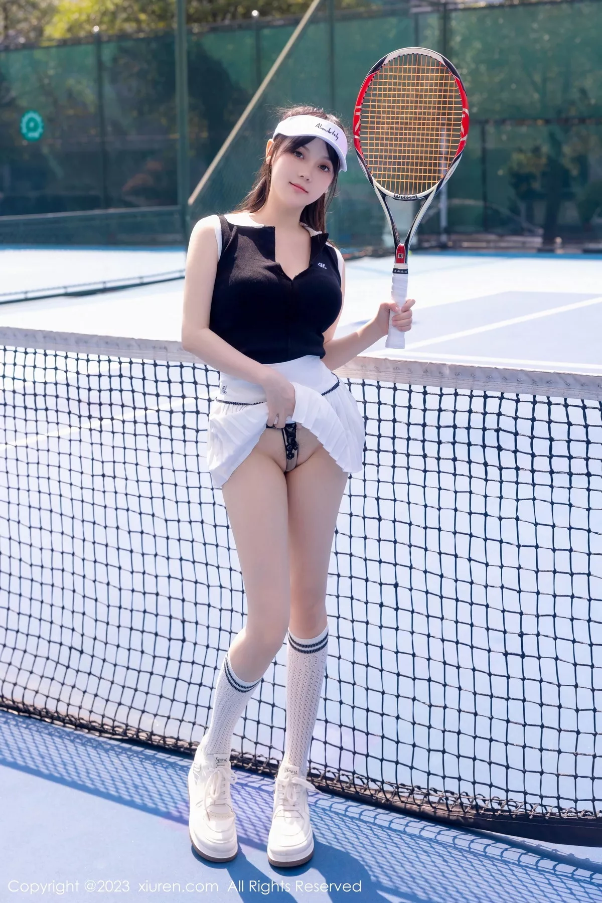 [[XiuRen秀人网]秀人网]No.7467_模特豆瓣酱性感白色短裙网球运动服饰秀翘臀美腿撩人诱惑写真80P