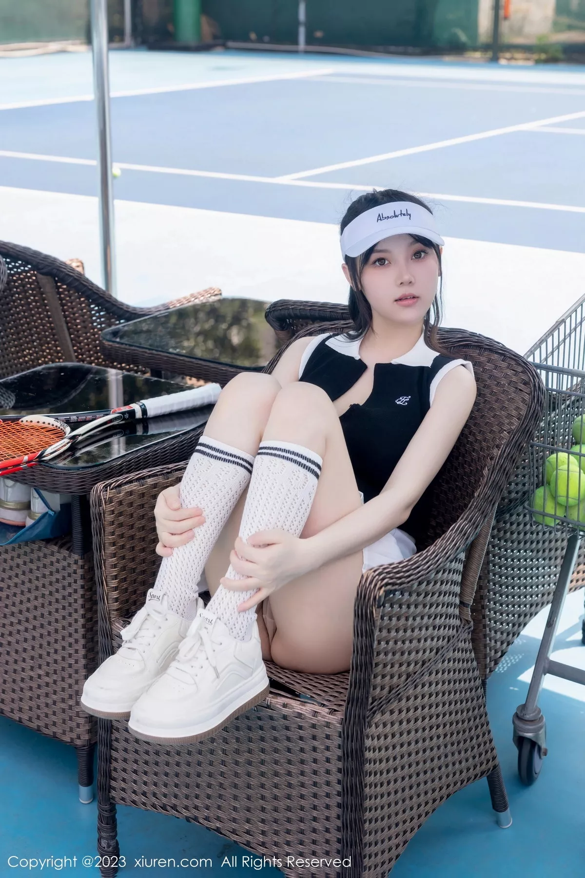 [[XiuRen秀人网]秀人网]No.7467_模特豆瓣酱性感白色短裙网球运动服饰秀翘臀美腿撩人诱惑写真80P