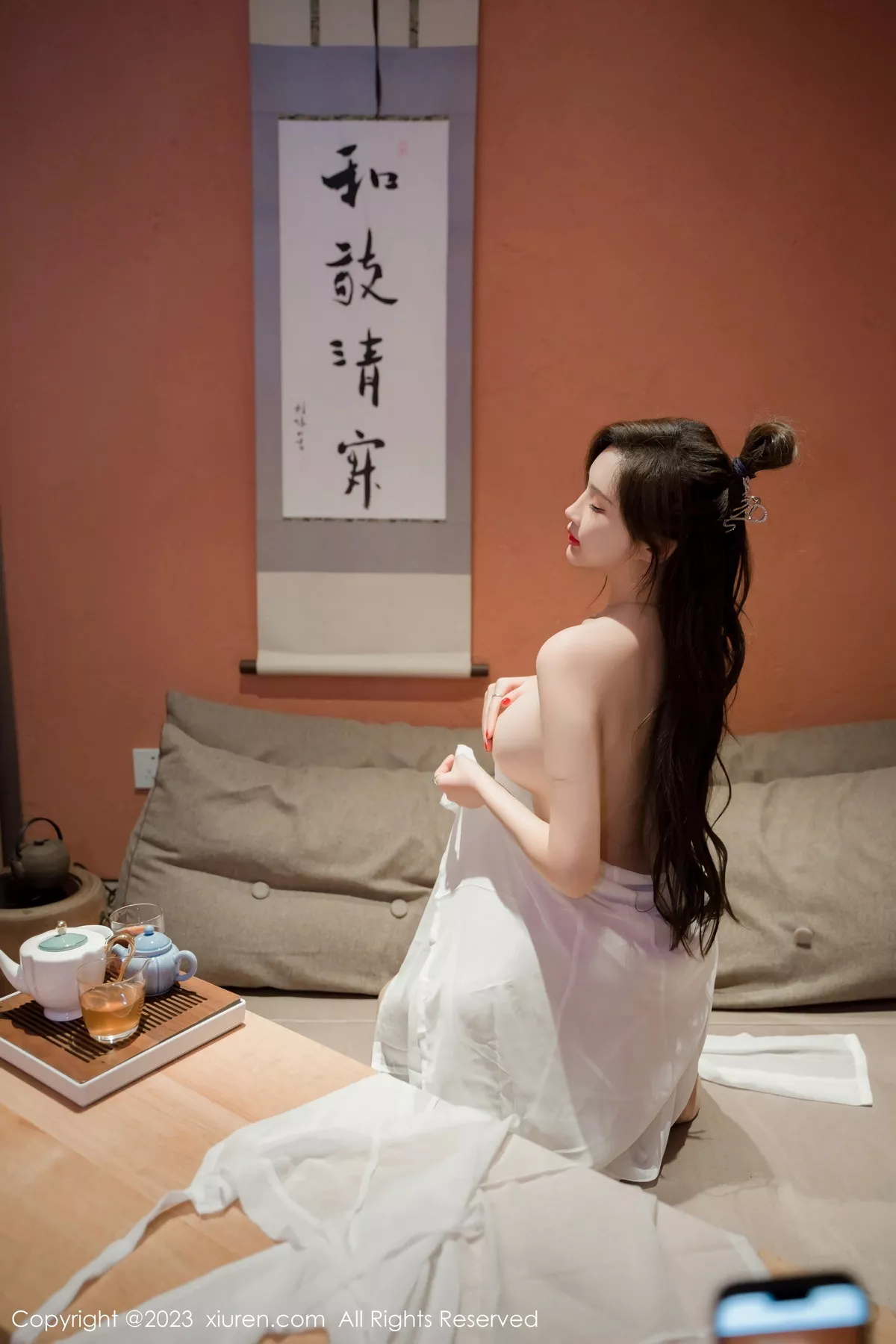 [[XiuRen秀人网]秀人网]No.7466_女神Carol周妍希仙姑造型白色道袍服配超薄肉丝秀美腿诱惑写真95P