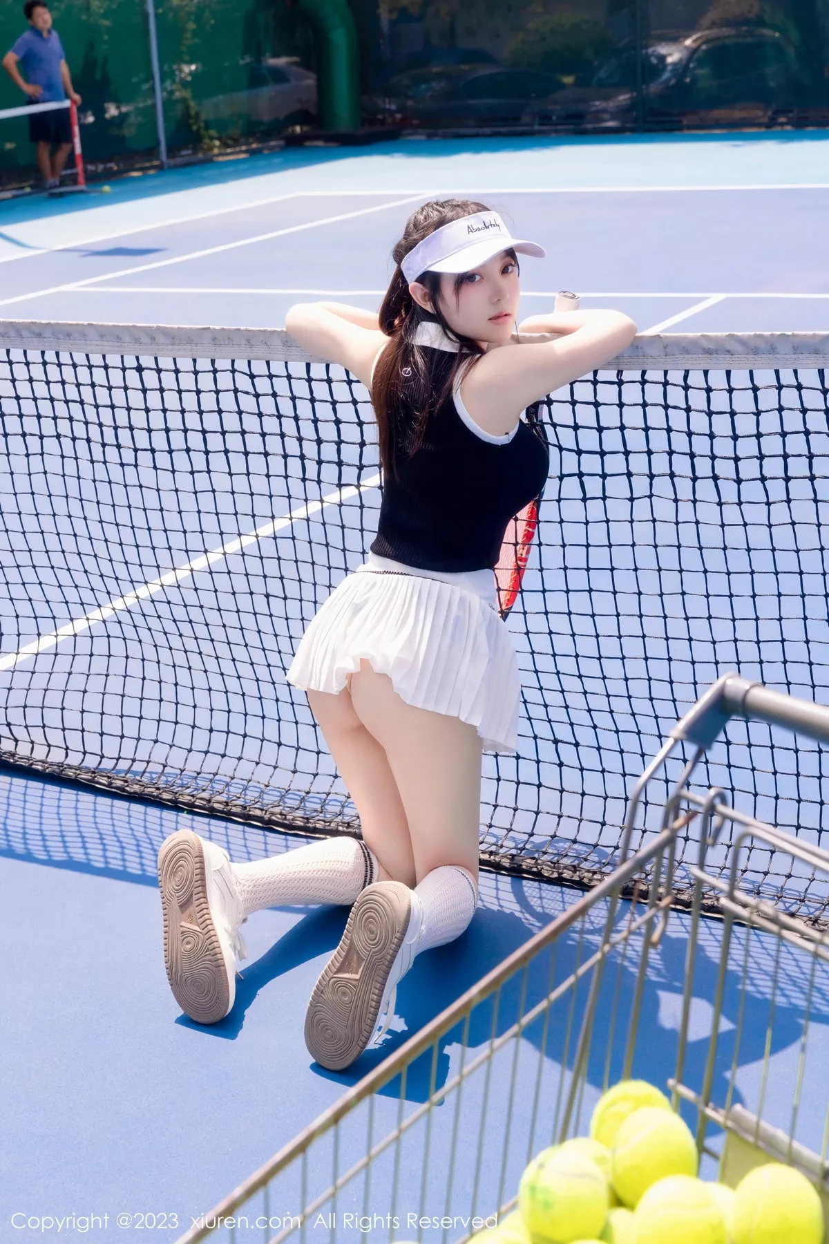 [[XiuRen秀人网]秀人网]No.7467_模特豆瓣酱性感白色短裙网球运动服饰秀翘臀美腿撩人诱惑写真80P