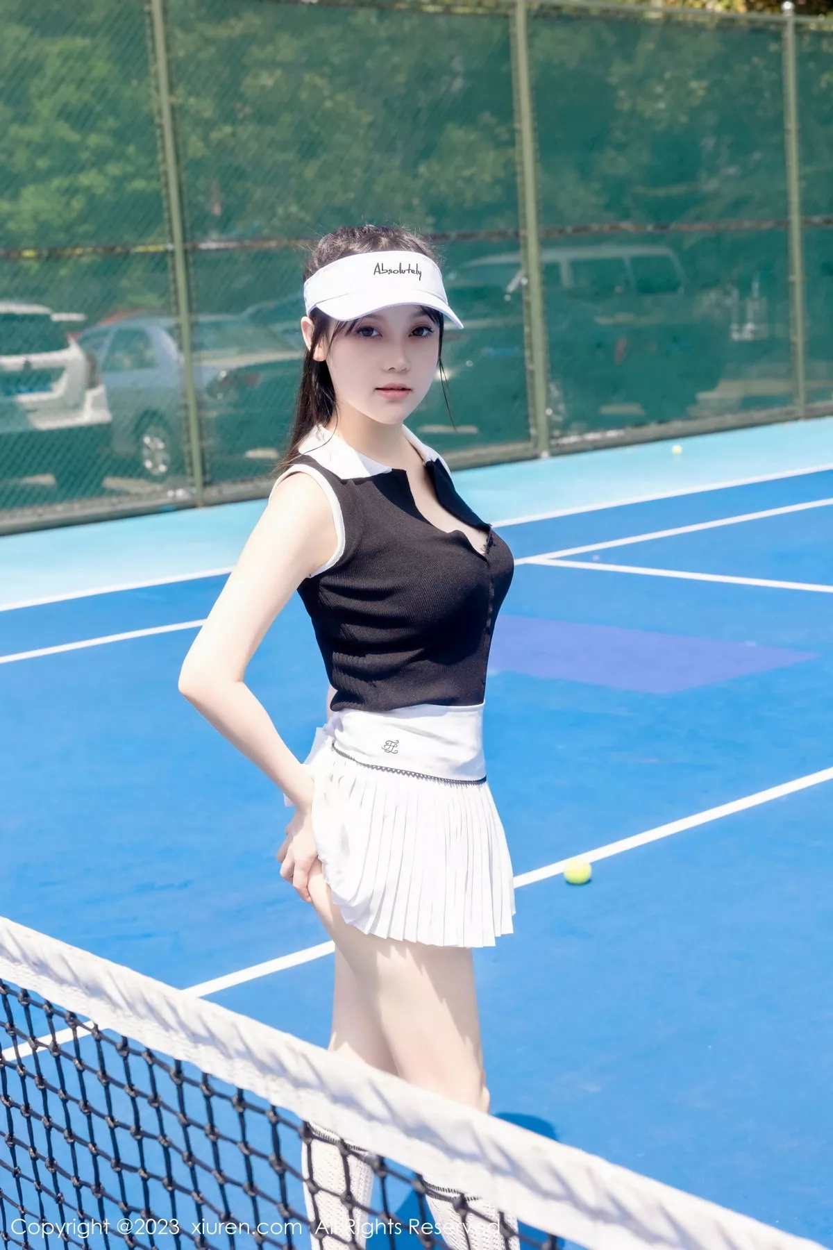 [[XiuRen秀人网]秀人网]No.7467_模特豆瓣酱性感白色短裙网球运动服饰秀翘臀美腿撩人诱惑写真80P