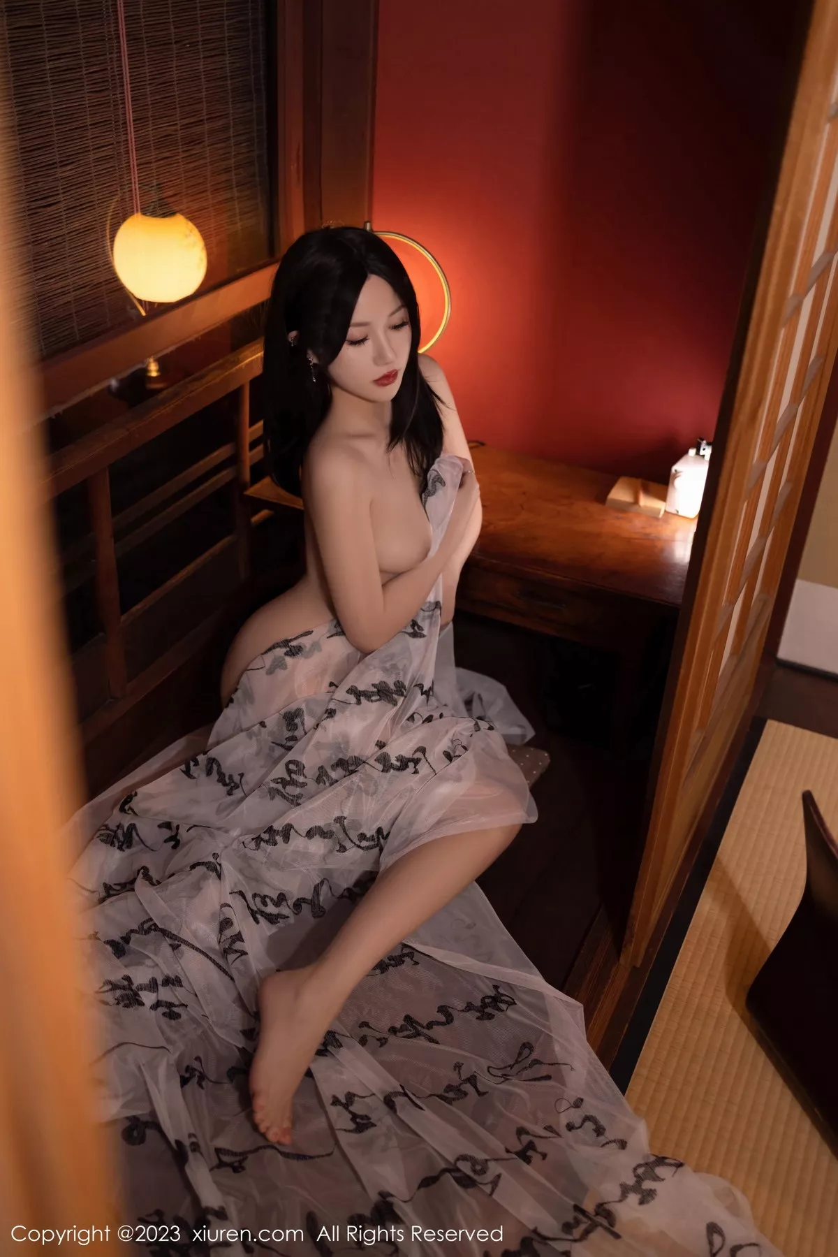 [[XiuRen秀人网]秀人网]No.7507_模特鱼子酱Fish性感黑色情趣旗袍配黑丝袜秀曼妙身姿诱惑写真76P