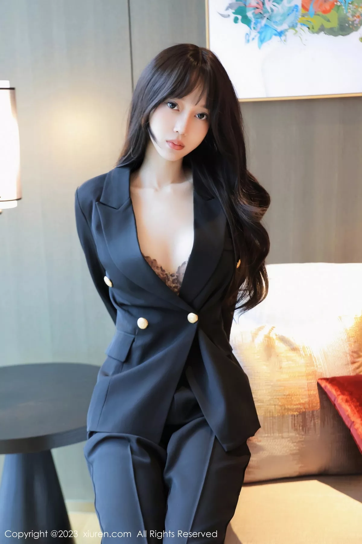 [[XiuRen秀人网]秀人网]No.7502_模特玥儿玥er性感薄纱暖灰内衣配黑丝裤袜秀曼妙身姿诱惑写真78P