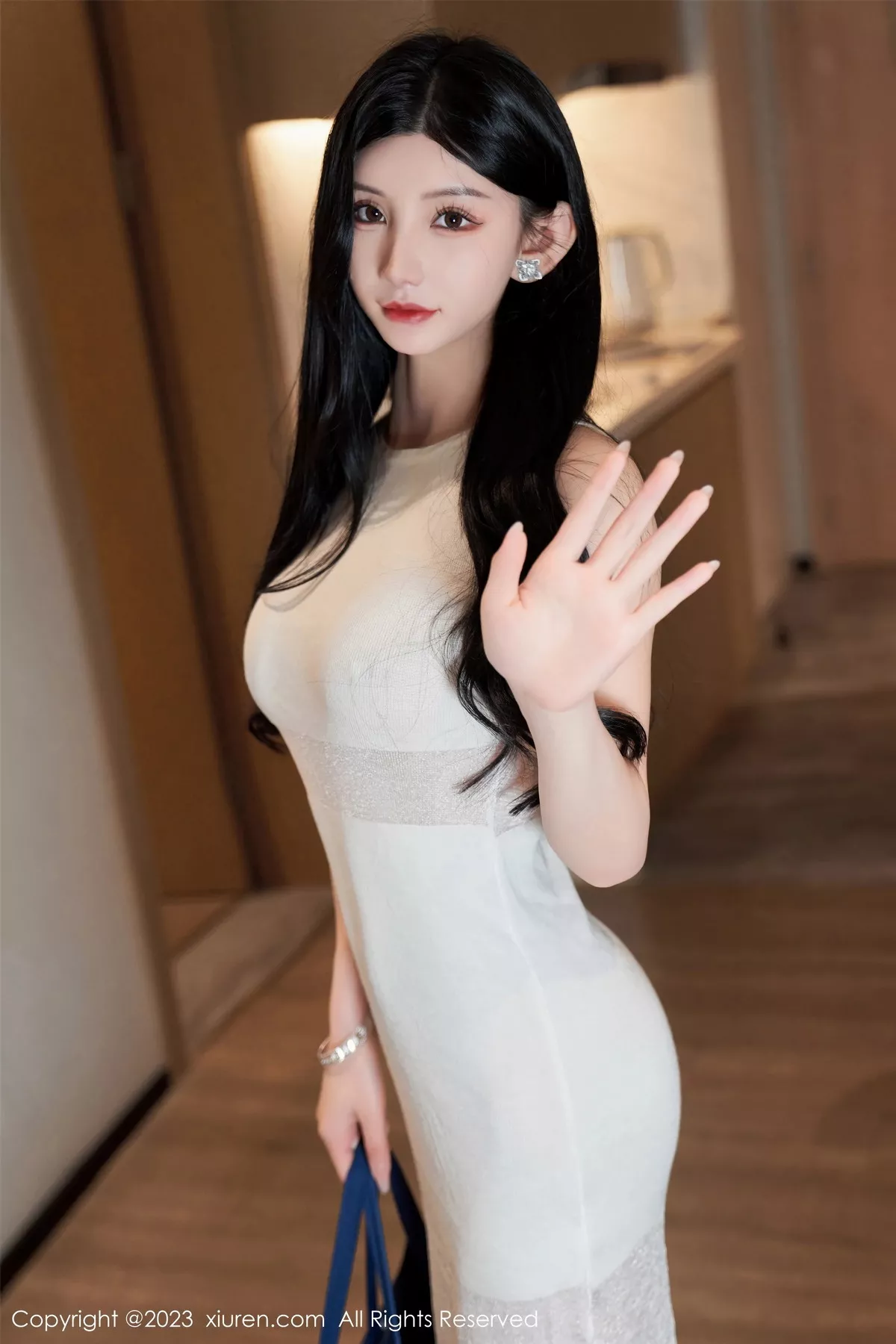 [[XiuRen秀人网]秀人网]No.7510_女神周于希Sally黑色女仆装+白色蕾丝内衣秀完美身材诱惑写真84P