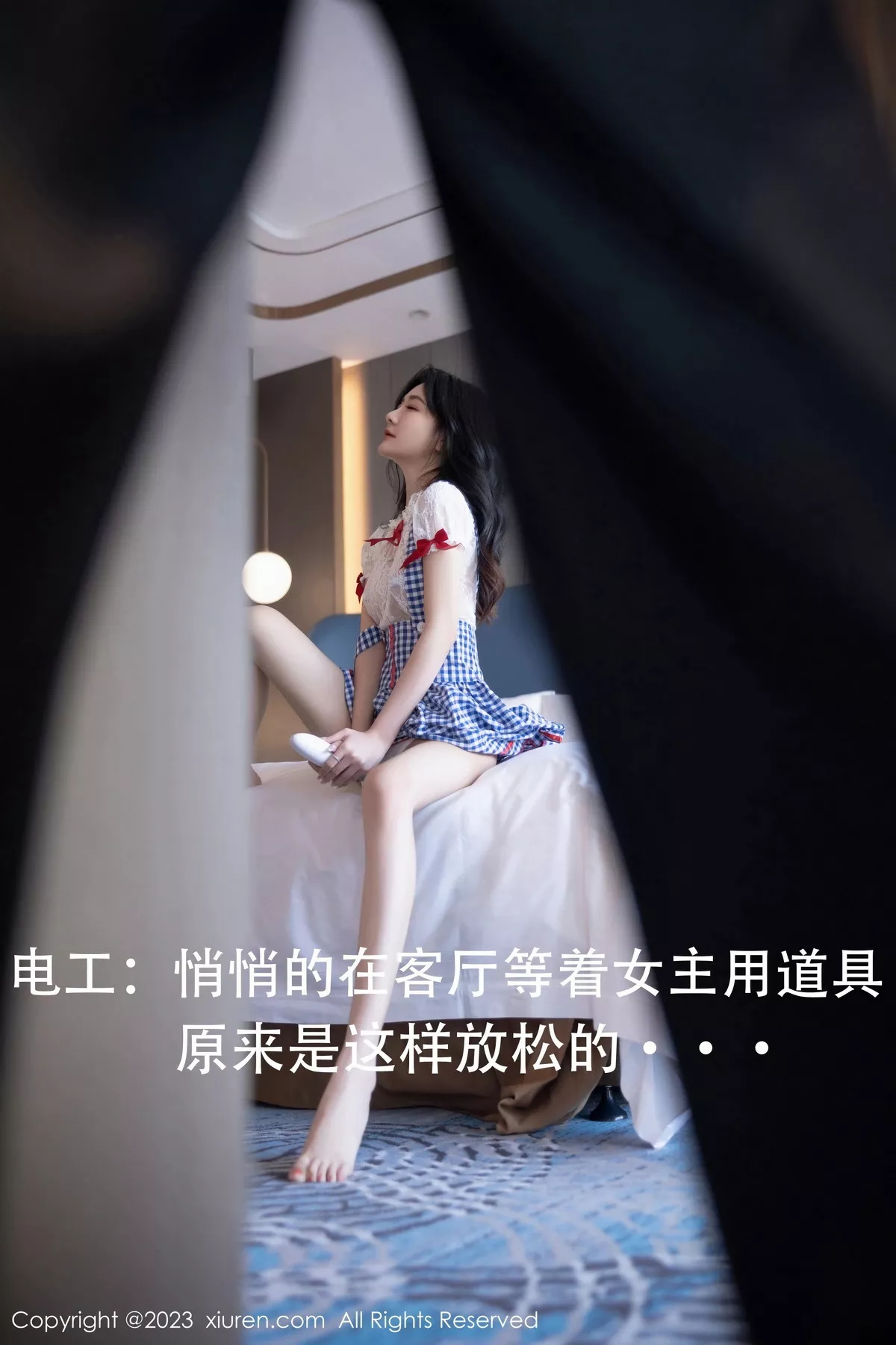 [[XiuRen秀人网]秀人网]No.7509_模特幼幼性感蓝白格子萝莉裙服饰多面视角秀完美身材诱惑写真110P