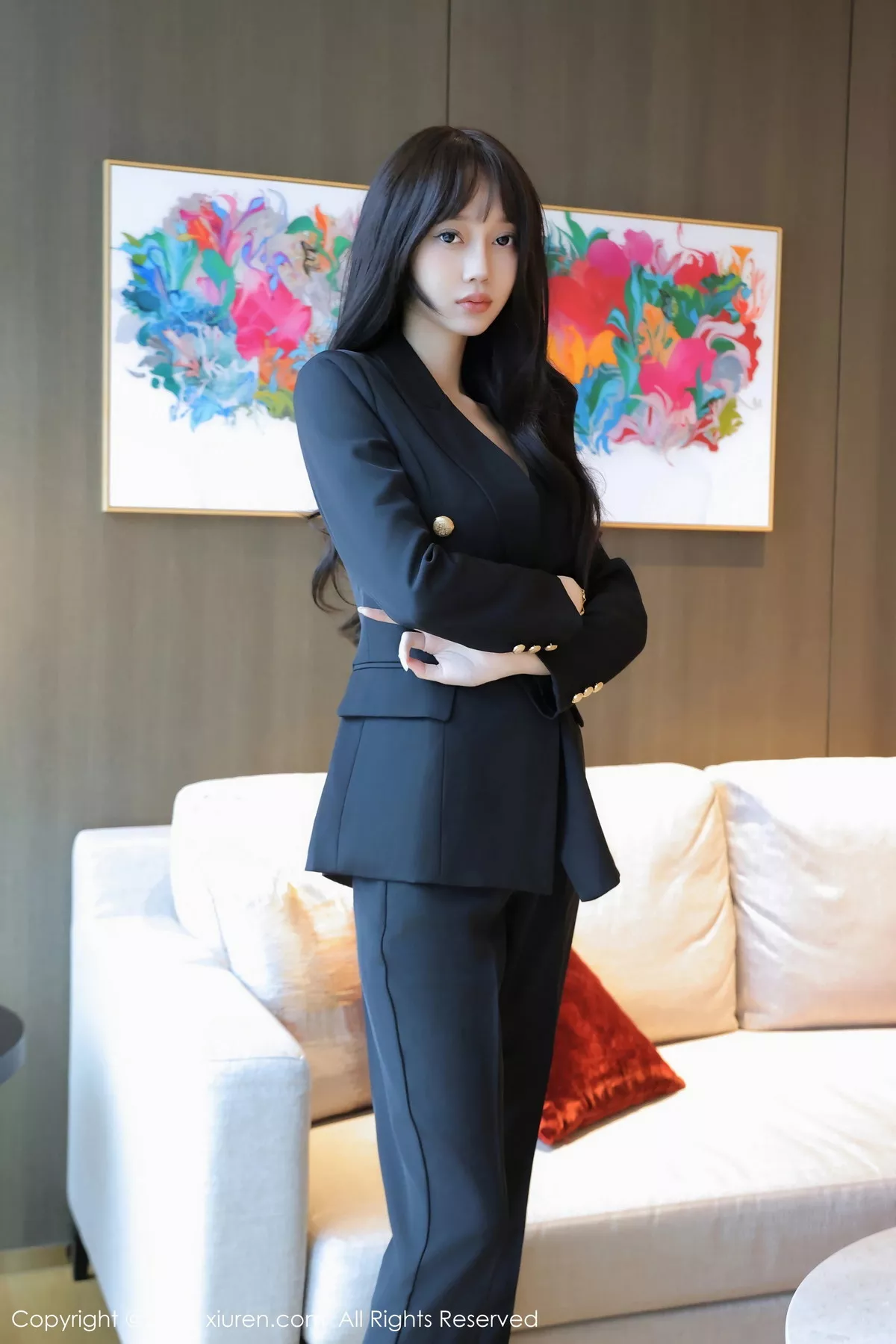 [[XiuRen秀人网]秀人网]No.7502_模特玥儿玥er性感薄纱暖灰内衣配黑丝裤袜秀曼妙身姿诱惑写真78P