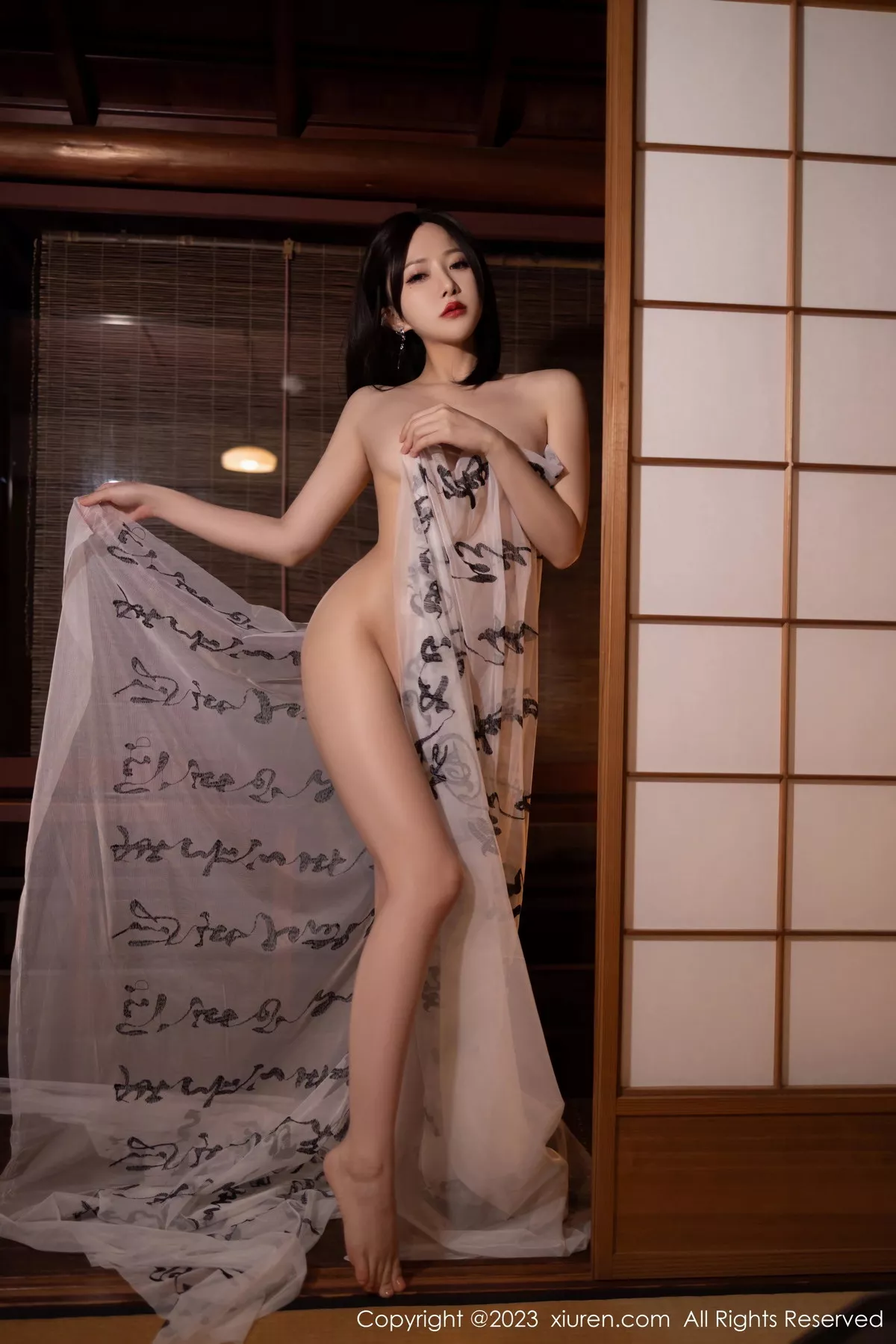 [[XiuRen秀人网]秀人网]No.7507_模特鱼子酱Fish性感黑色情趣旗袍配黑丝袜秀曼妙身姿诱惑写真76P