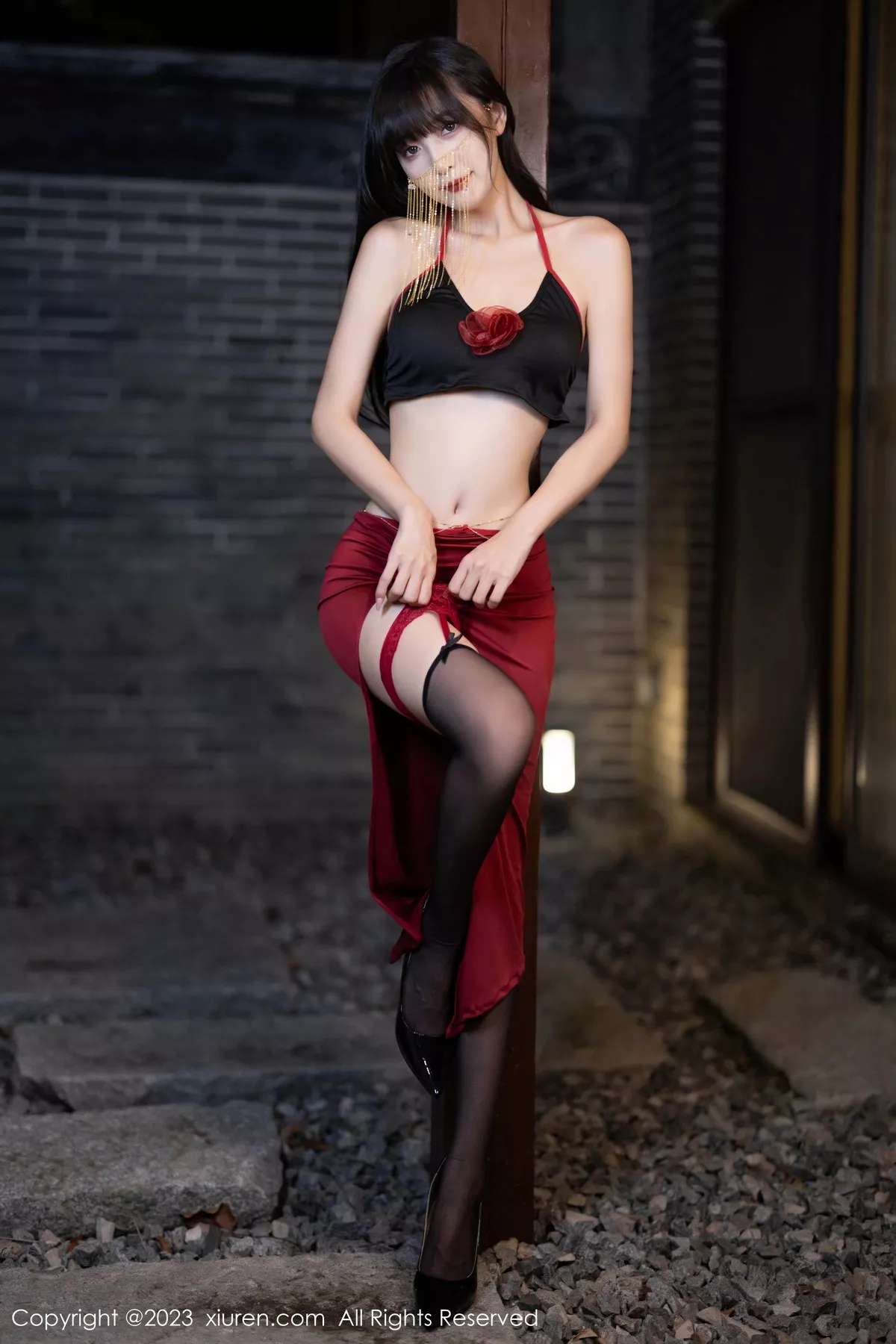 [[XiuRen秀人网]秀人网]No.7529_模特林星阑私房浴室性感黑色内衣配黑丝吊袜秀曼妙身姿诱惑写真82P