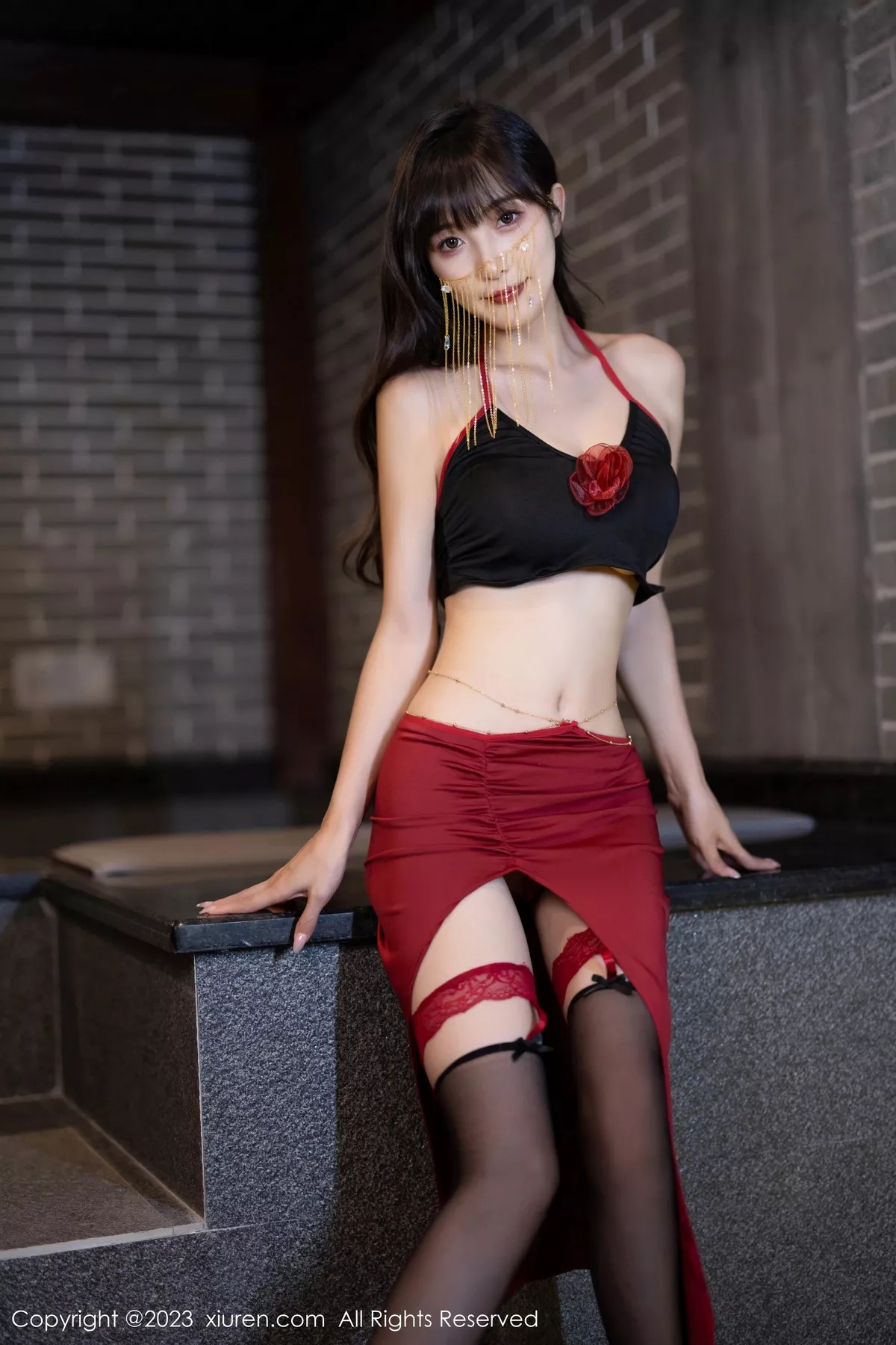 [[XiuRen秀人网]秀人网]No.7529_模特林星阑私房浴室性感黑色内衣配黑丝吊袜秀曼妙身姿诱惑写真82P