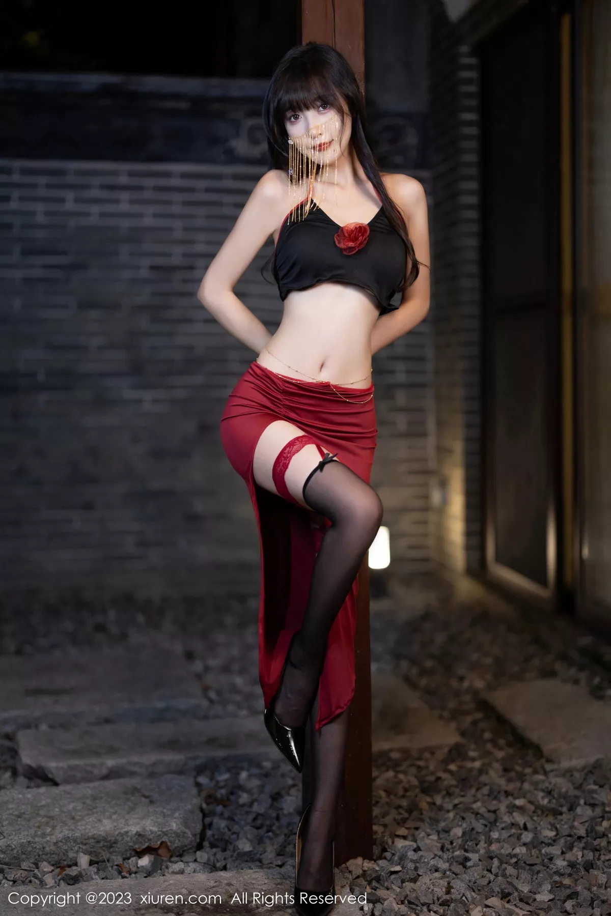 [[XiuRen秀人网]秀人网]No.7529_模特林星阑私房浴室性感黑色内衣配黑丝吊袜秀曼妙身姿诱惑写真82P