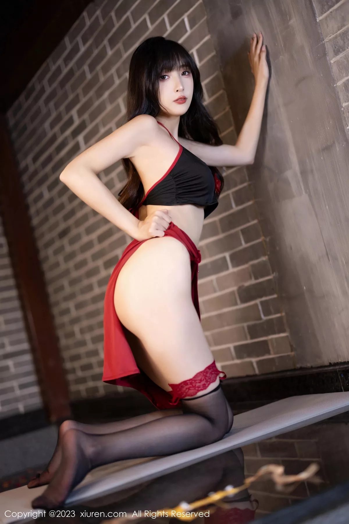 [[XiuRen秀人网]秀人网]No.7529_模特林星阑私房浴室性感黑色内衣配黑丝吊袜秀曼妙身姿诱惑写真82P