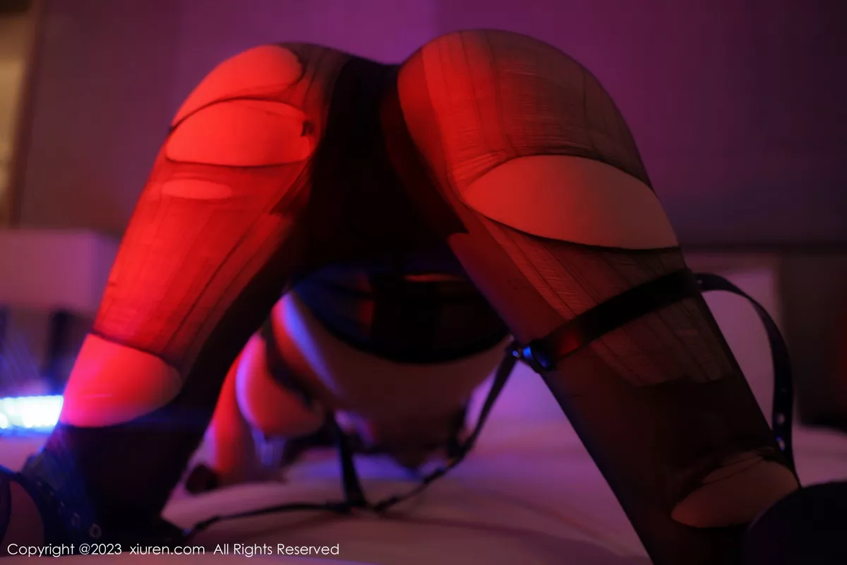 [[XiuRen秀人网]秀人网]No.7583_模特唐宁宁性感黑色SM情趣服饰配超薄黑丝露豪乳遮点诱惑写真81P