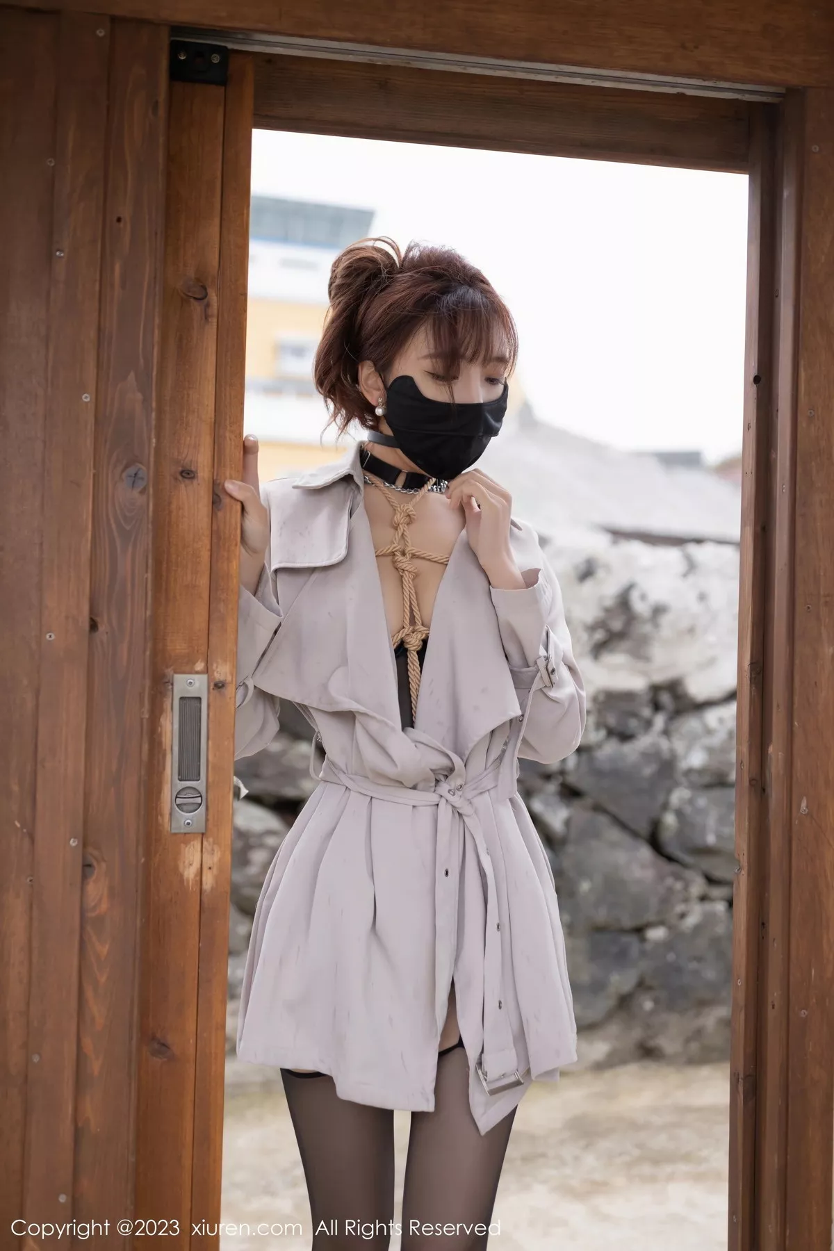 [[XiuRen秀人网]秀人网]No.7538_模特陆萱萱情趣捆绑主题黑色情趣服饰配黑丝吊袜撩人诱惑写真79P