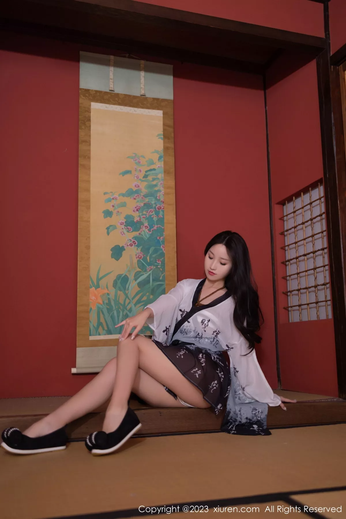 [[XiuRen秀人网]秀人网]No.7561_模特杏子Yada捆绑主题性感白渐黑日式服饰秀曼妙身姿诱惑写真80P