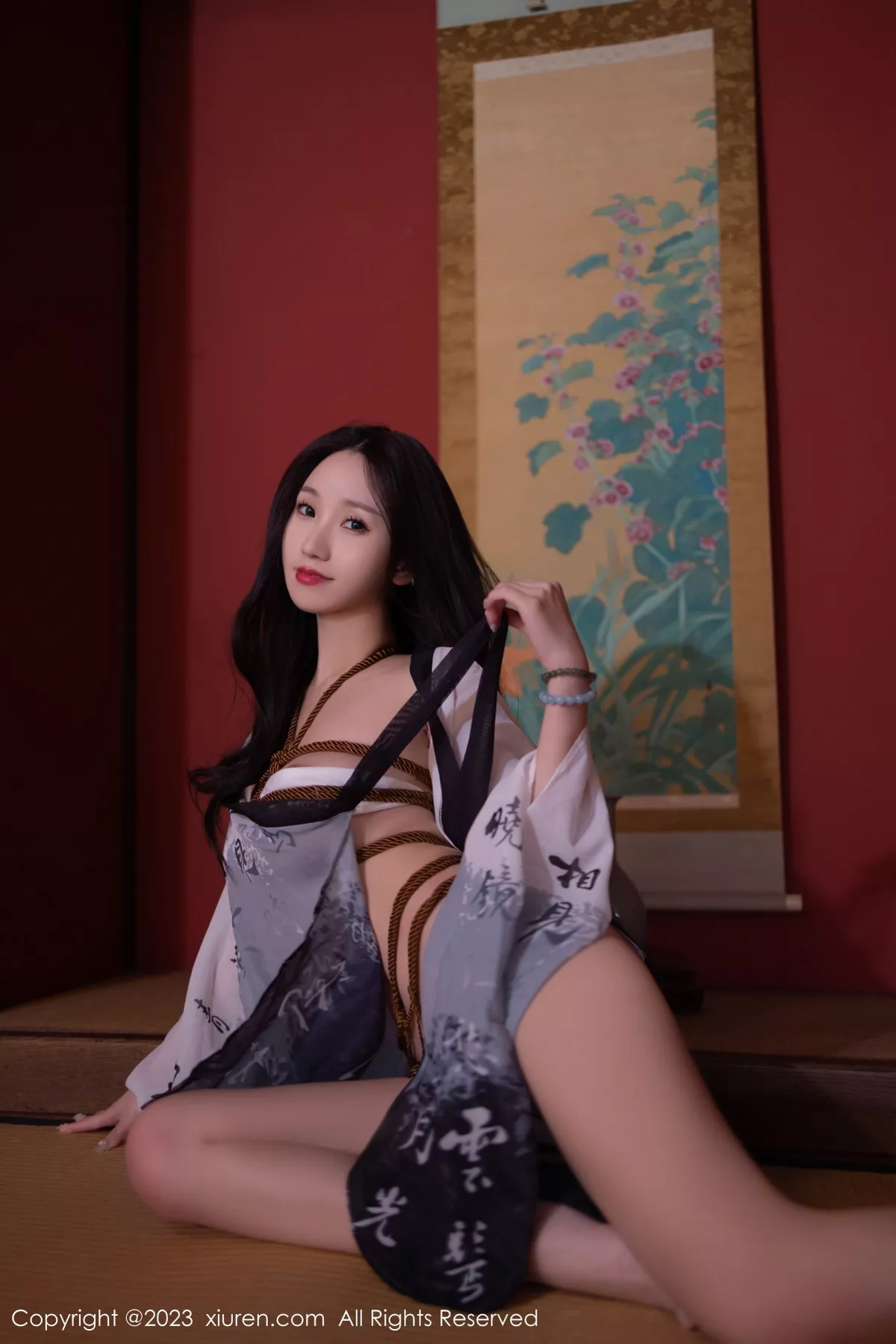 [[XiuRen秀人网]秀人网]No.7561_模特杏子Yada捆绑主题性感白渐黑日式服饰秀曼妙身姿诱惑写真80P