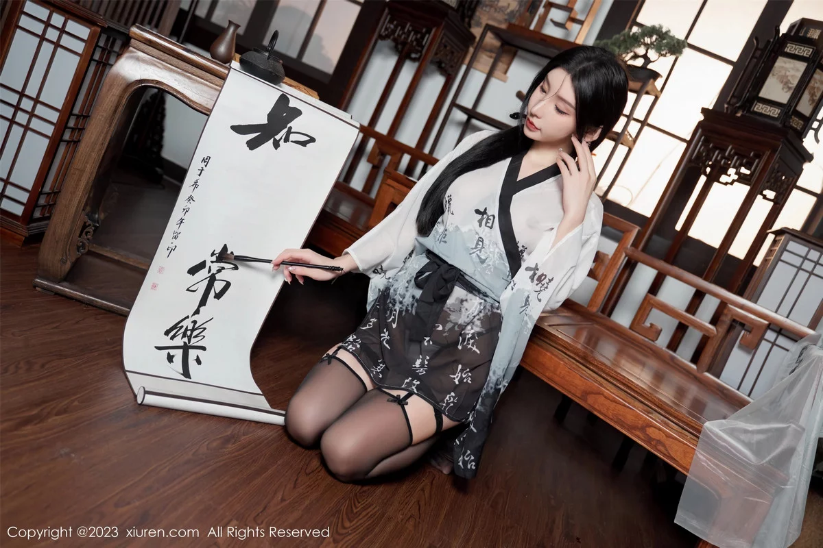 [[XiuRen秀人网]秀人网]No.7891_女神周于希Sally性感黑白薄透长衫配黑丝袜秀完美身材诱惑写真90P