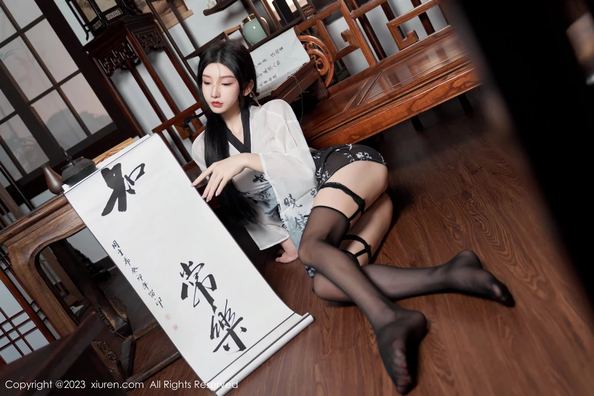 [[XiuRen秀人网]秀人网]No.7891_女神周于希Sally性感黑白薄透长衫配黑丝袜秀完美身材诱惑写真90P