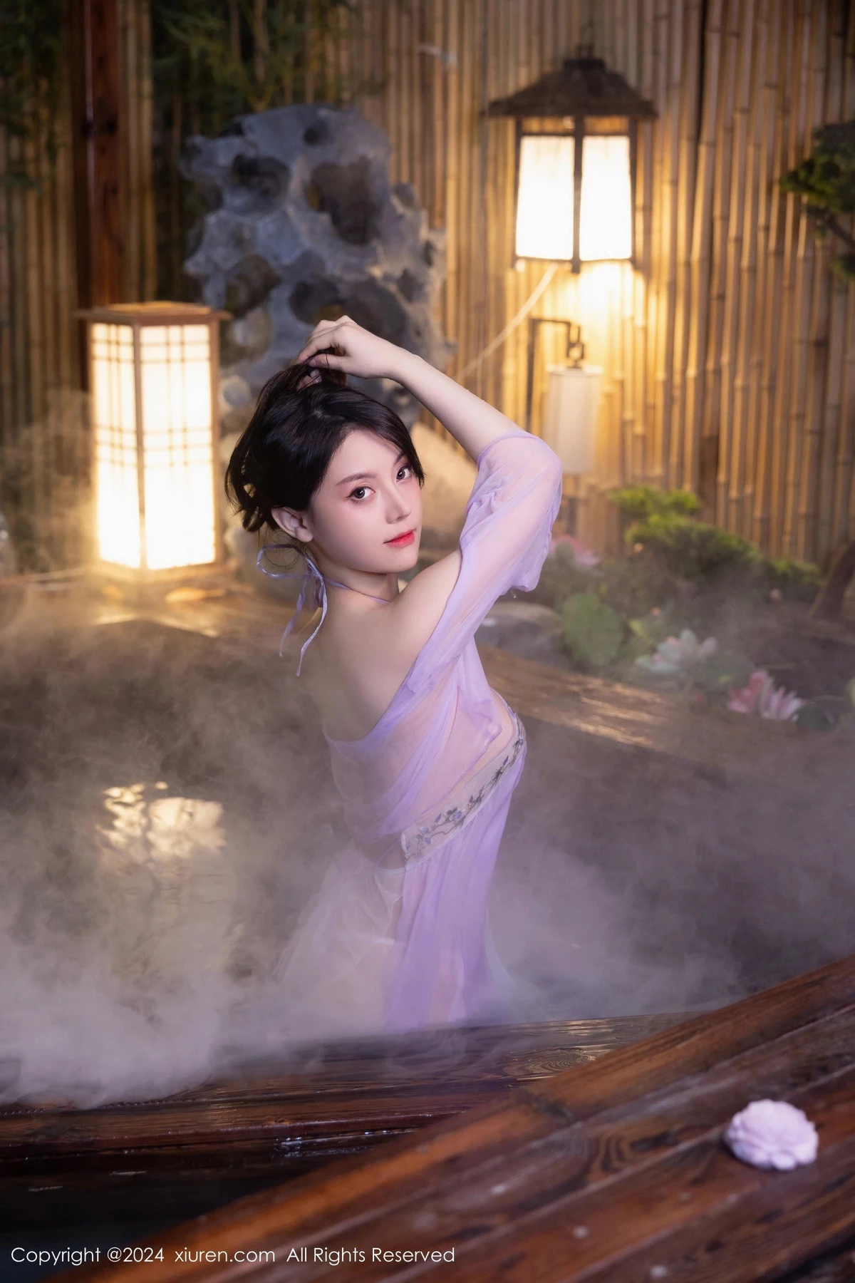 [[XiuRen秀人网]秀人网]No.8059_模特豆瓣酱性感轻透紫色古装服饰透视秀惹火身材极致诱惑写真80P