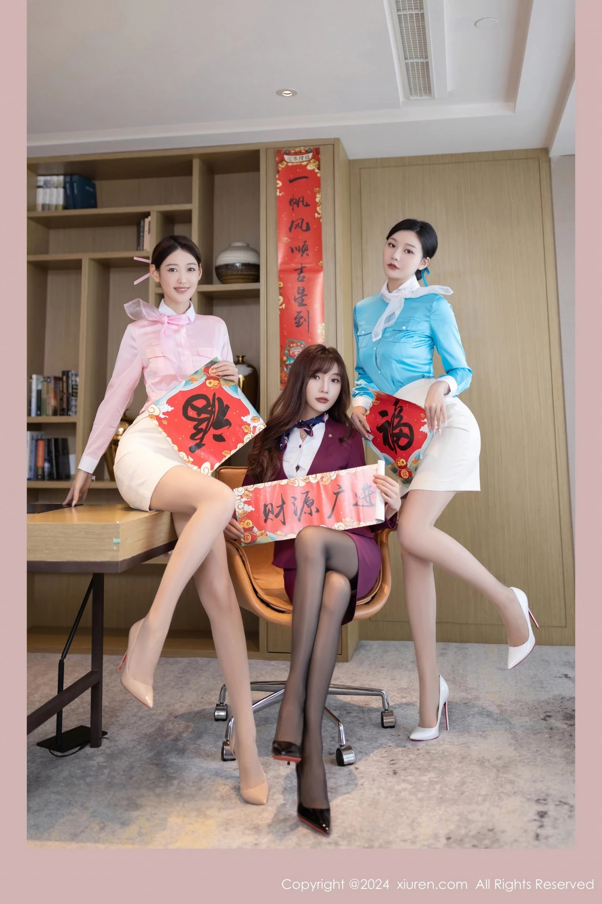 [[XiuRen秀人网]秀人网]No.8088_模特合集陆萱萱＆安然anran＆唐安琪性感姐妹花新春主题写真80P