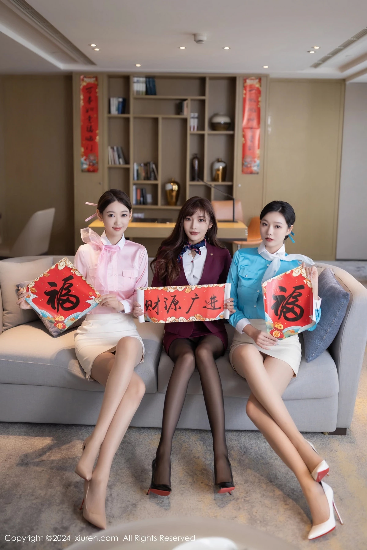 [[XiuRen秀人网]秀人网]No.8088_模特合集陆萱萱＆安然anran＆唐安琪性感姐妹花新春主题写真80P