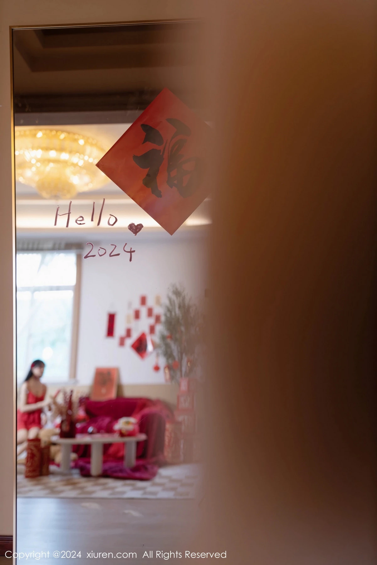 [[XiuRen秀人网]秀人网]No.8098_模特幼幼贺新春主题性感红色吊带短裙秀完美身材迷人诱惑写真82P