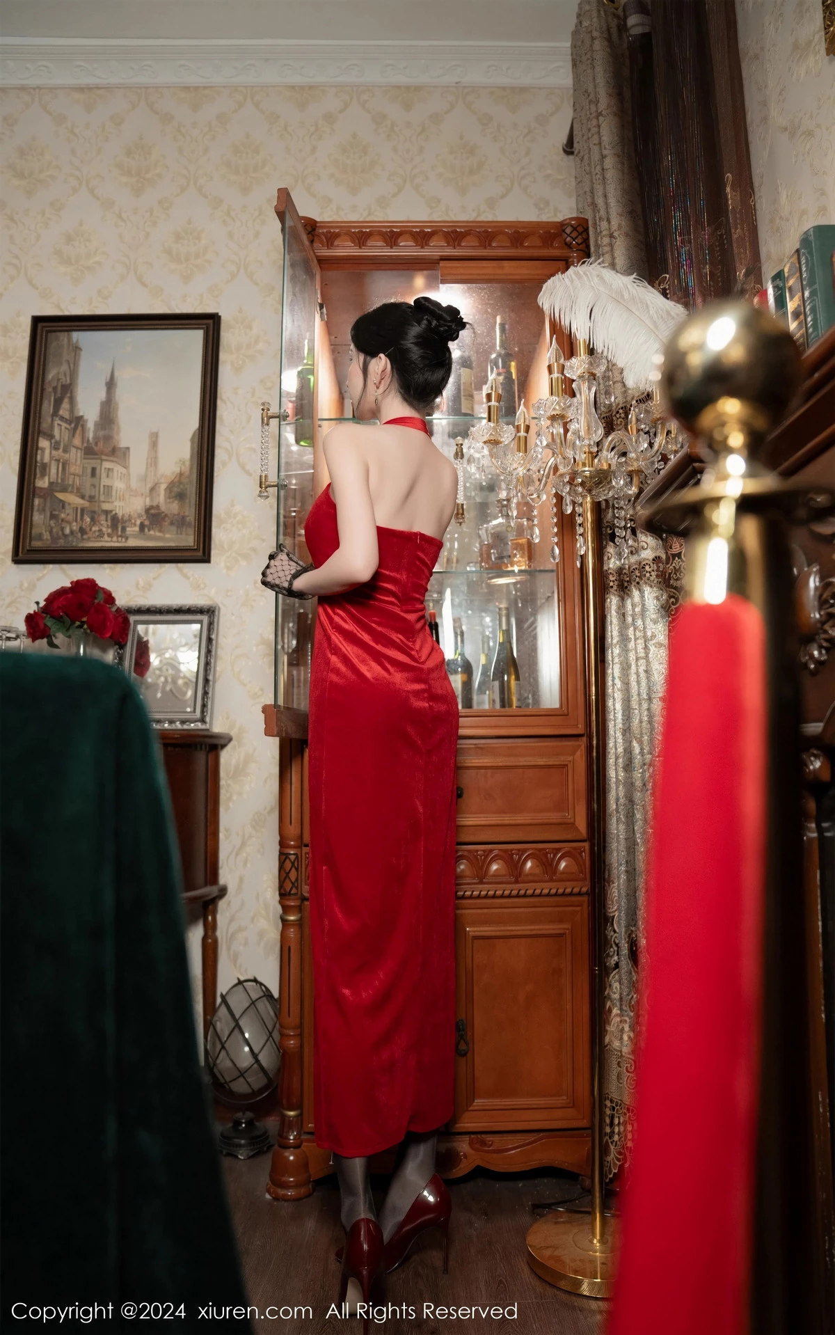 [[XiuRen秀人网]秀人网]No.8097_女神周于希Sally荷官角色扮演红色露肩服饰配无内黑丝诱惑写真106P