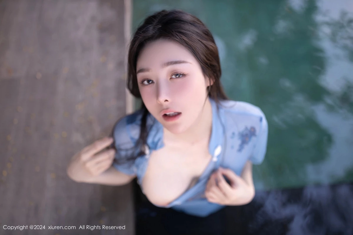 [[XiuRen秀人网]秀人网]No.8157_模特小逗逗泳池性感灰色情趣旗袍配超薄丝袜秀曼妙身姿诱惑写真76P