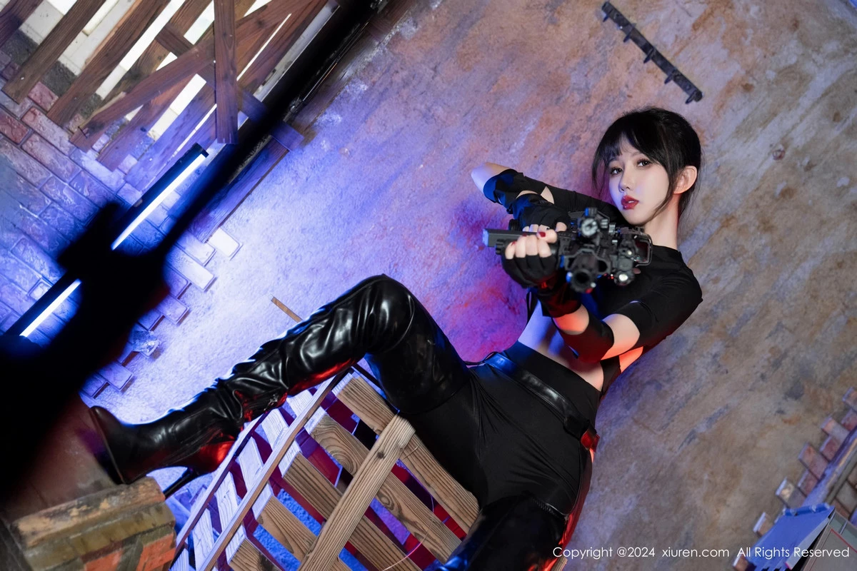 [[XiuRen秀人网]秀人网]No.8177_模特波巧酱冷艳女特工主题性感黑色镂空服饰秀曼妙身姿诱惑写真91P