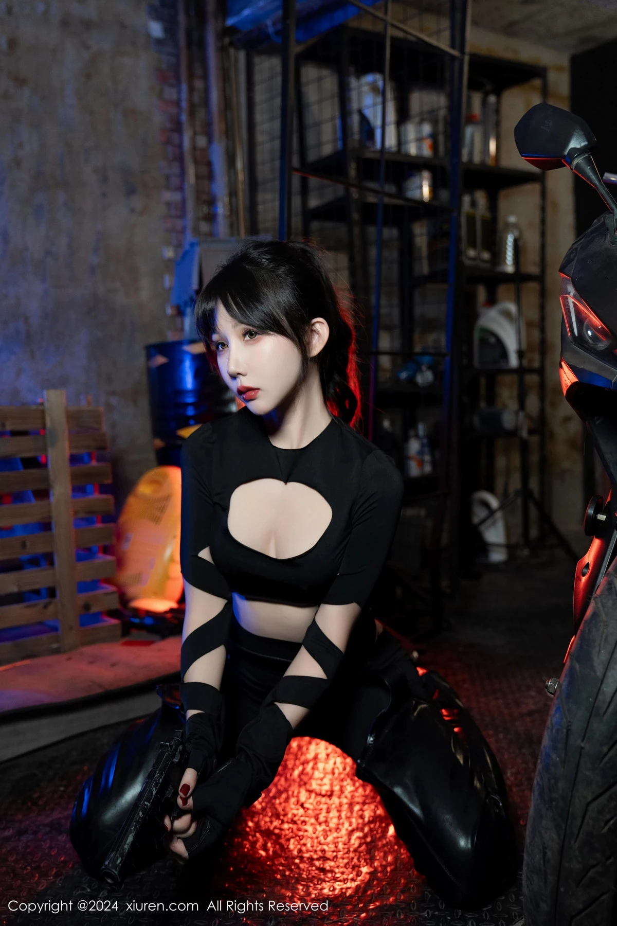 [[XiuRen秀人网]秀人网]No.8177_模特波巧酱冷艳女特工主题性感黑色镂空服饰秀曼妙身姿诱惑写真91P