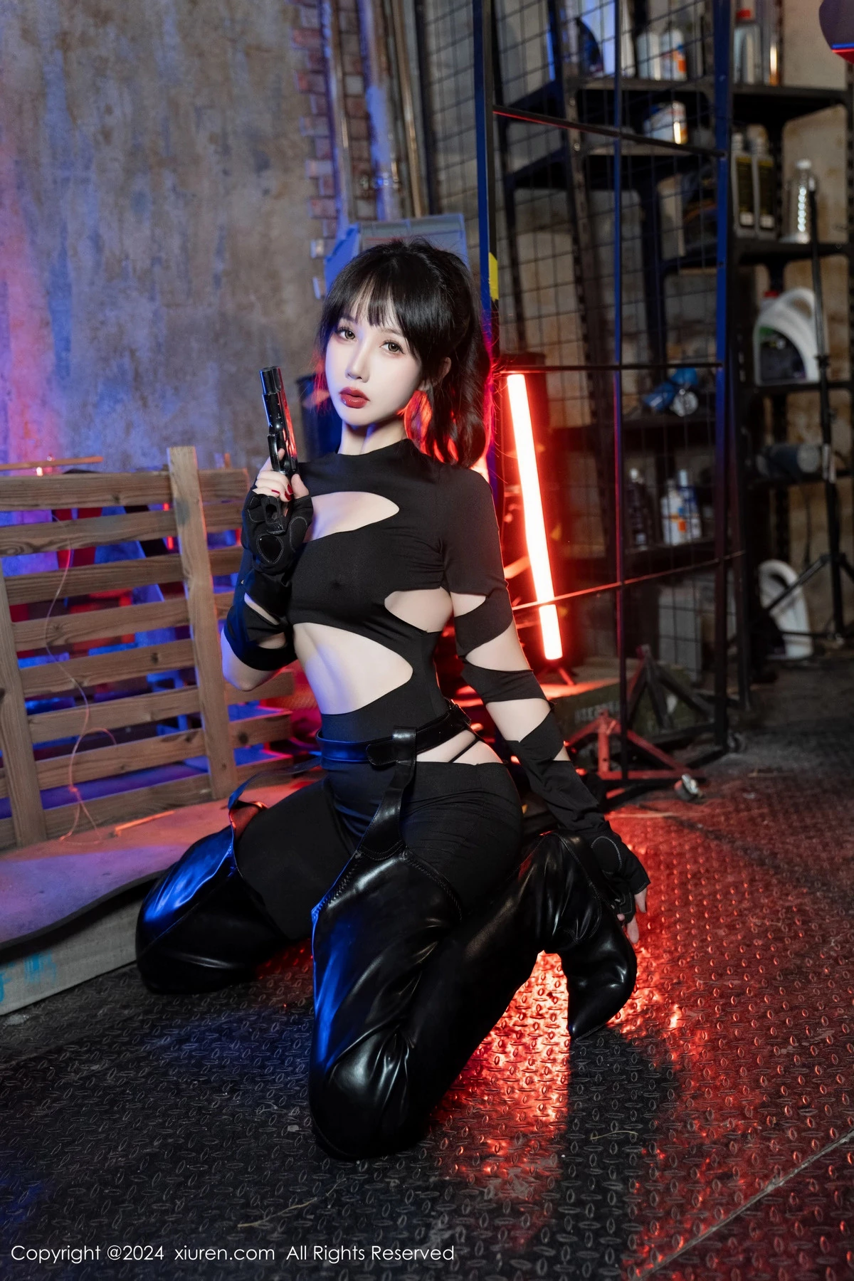 [[XiuRen秀人网]秀人网]No.8177_模特波巧酱冷艳女特工主题性感黑色镂空服饰秀曼妙身姿诱惑写真91P