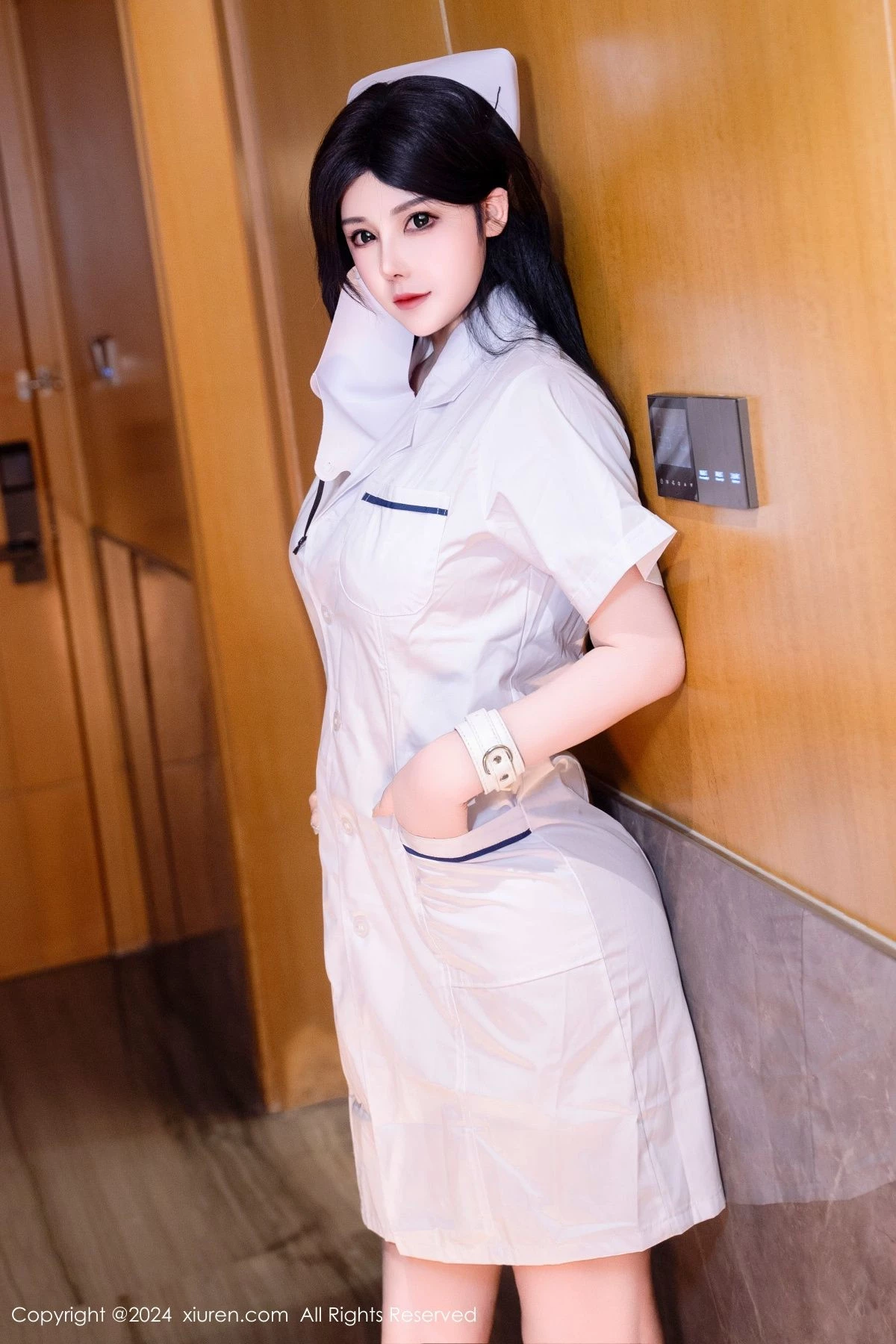 [[XiuRen秀人网]秀人网]No.8206_新人模特陈芊儿性感白色护士裙露白色内衣秀曼妙身姿诱惑写真64P