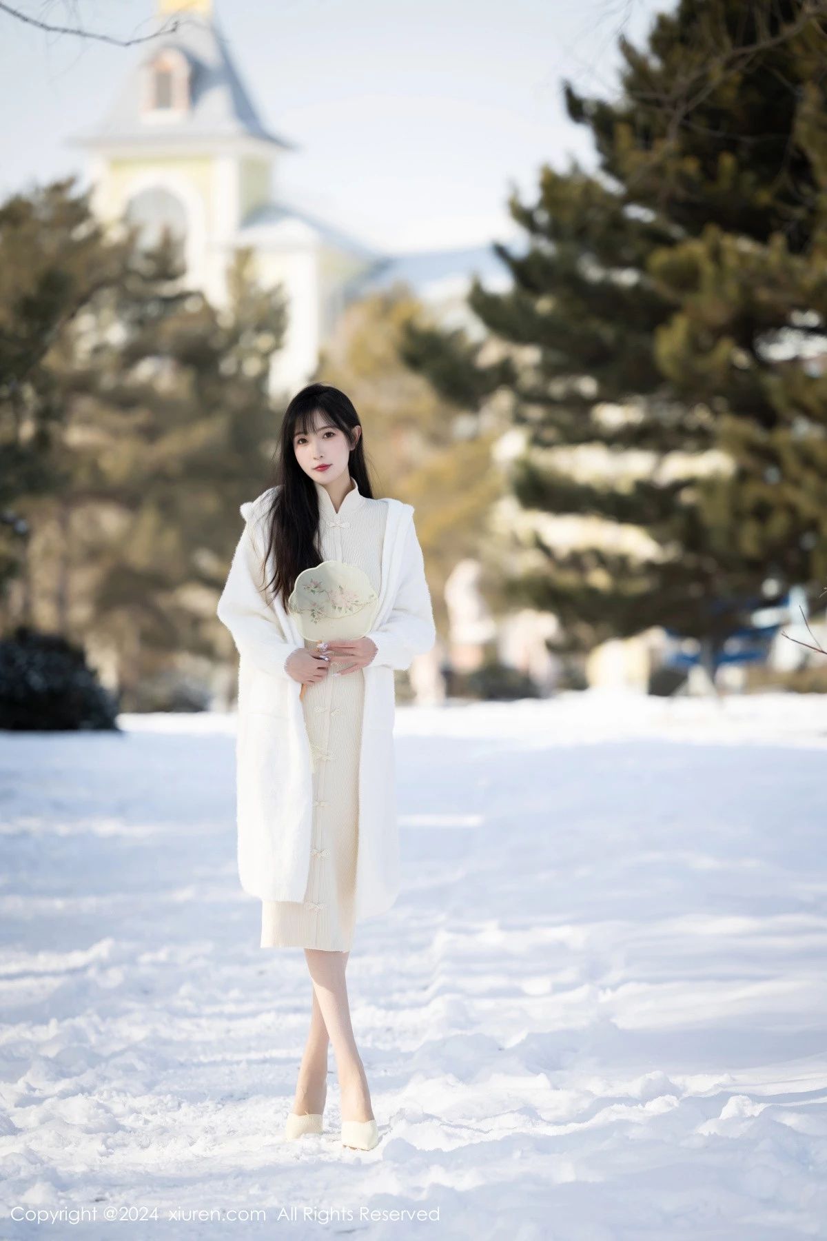 [[XiuRen秀人网]秀人网]No.8307_模特林星阑性感白色连衣长裙露白色吊带内衣秀曼妙身姿诱惑写真82P