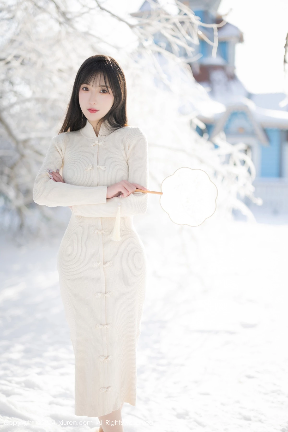 [[XiuRen秀人网]秀人网]No.8307_模特林星阑性感白色连衣长裙露白色吊带内衣秀曼妙身姿诱惑写真82P