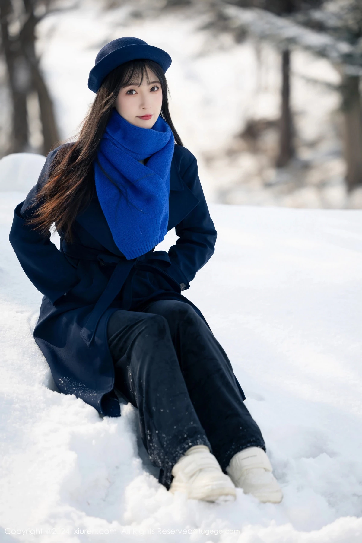 [[XiuRen秀人网]秀人网]No.8325_模特林星阑雪地场景+性感黑色蕾丝情趣内衣配黑丝吊袜诱惑写真88P